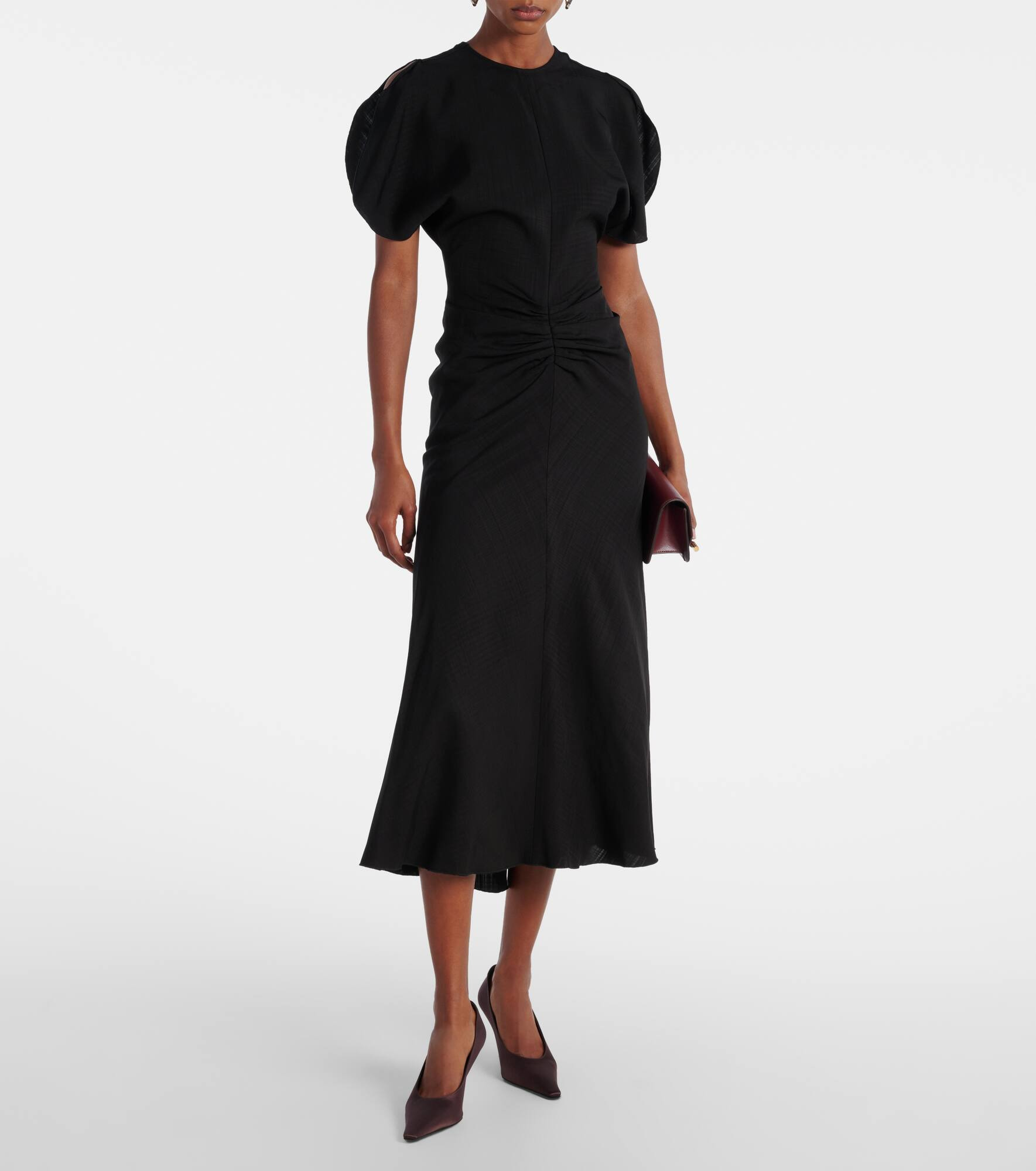 Ruched midi dress - 2