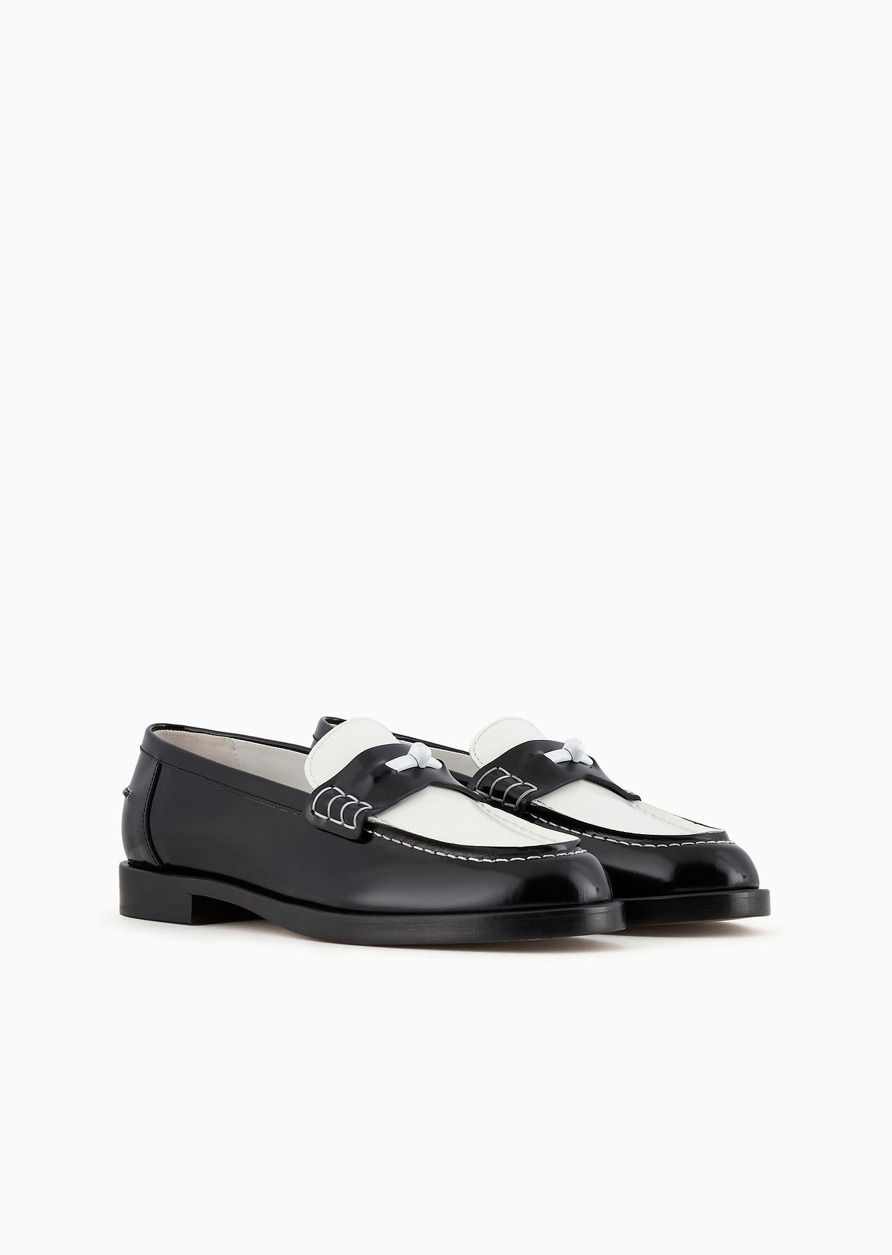 Polished leather loafers with stirrup bar - 2