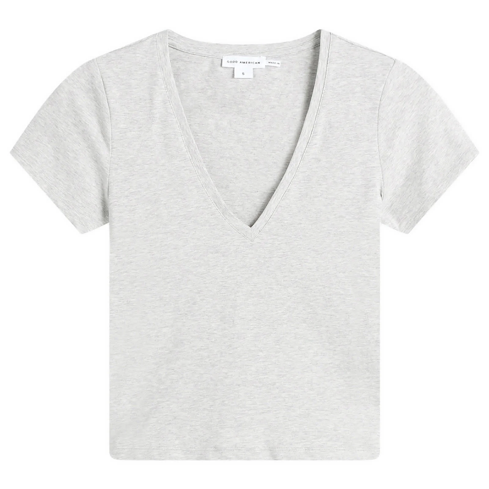 Good American Super Stretch V-Neck Baby T-Shirt - 1