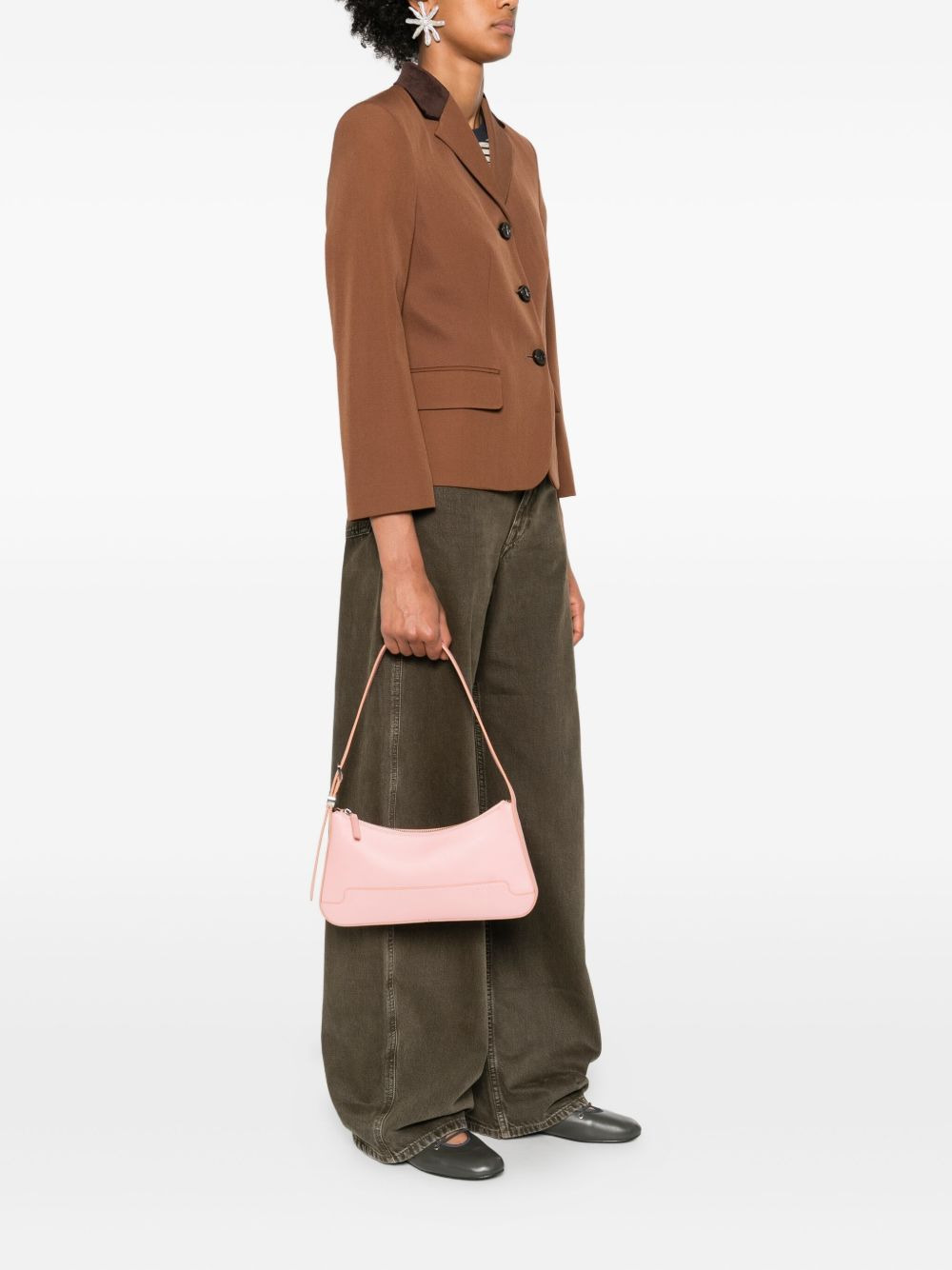 zip-fastening shoulder bag - 2