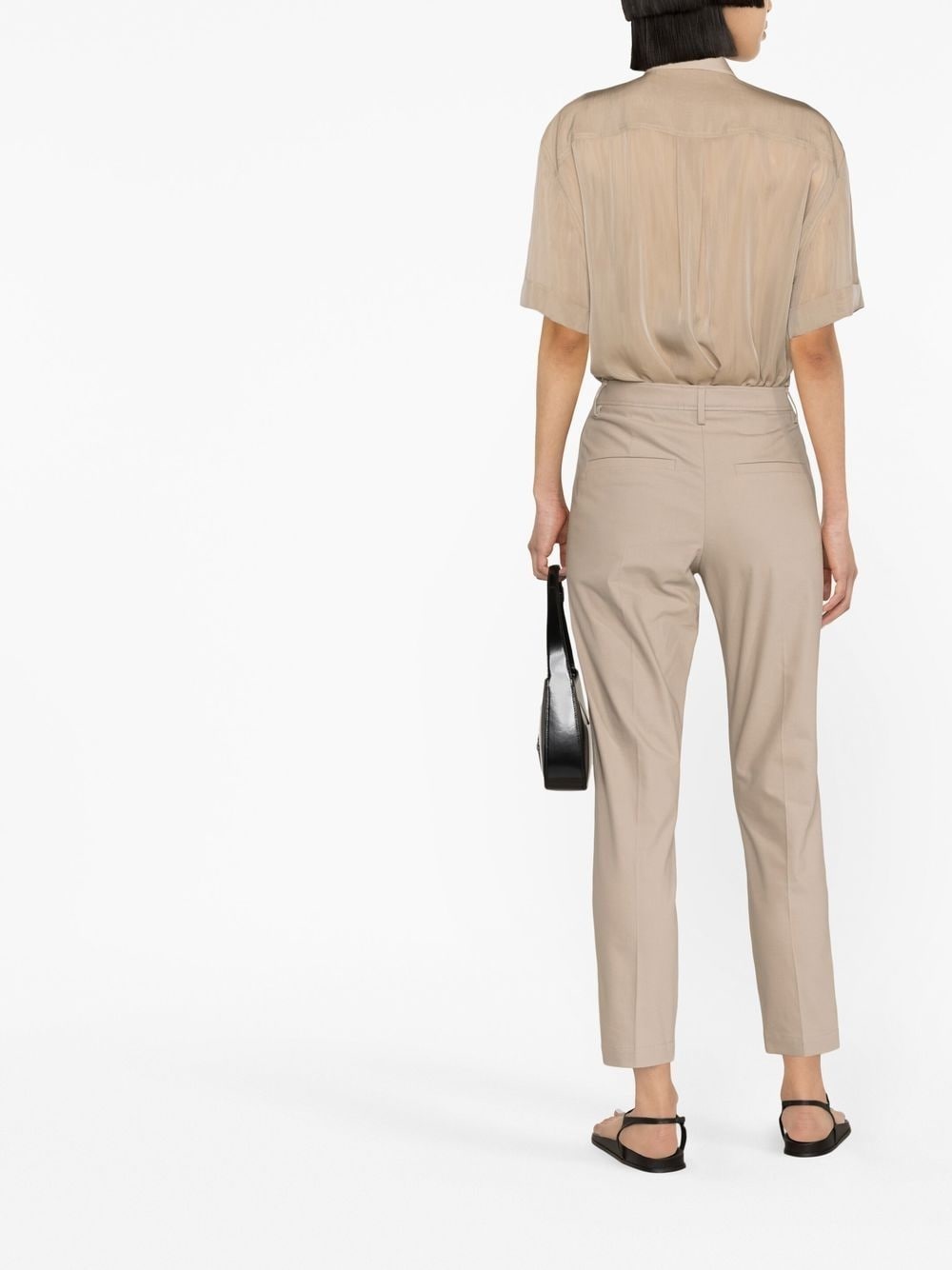 cropped slim-leg trousers - 3