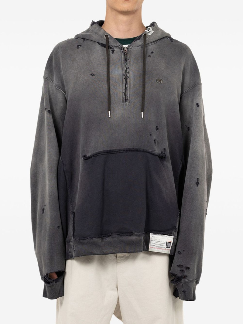 Maison MIHARAYASUHIRO distressed-effect hoodie outlook