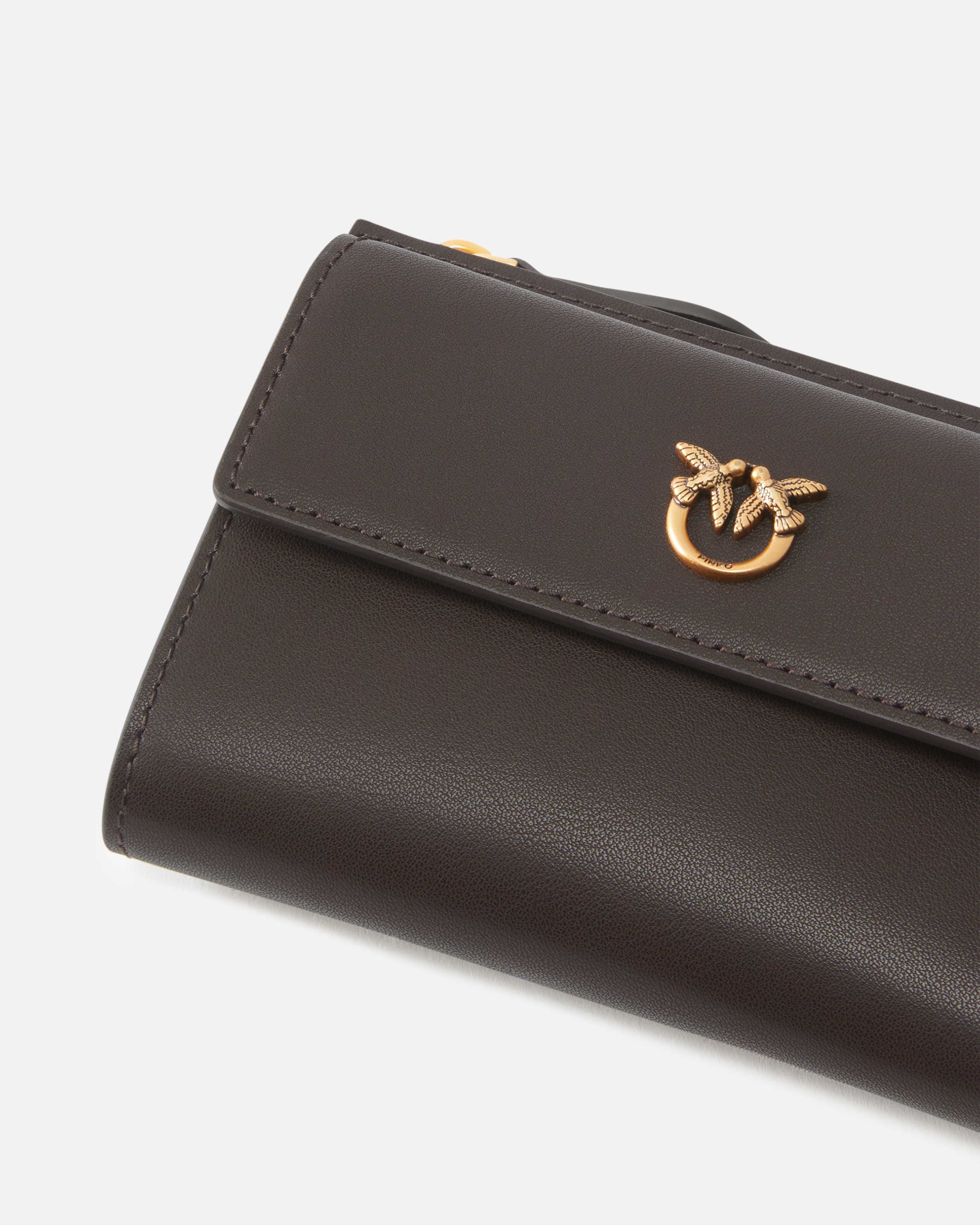 COMPACT SMALL WALLET IN SMOOTH LEATHER WITH LOGO - 4
