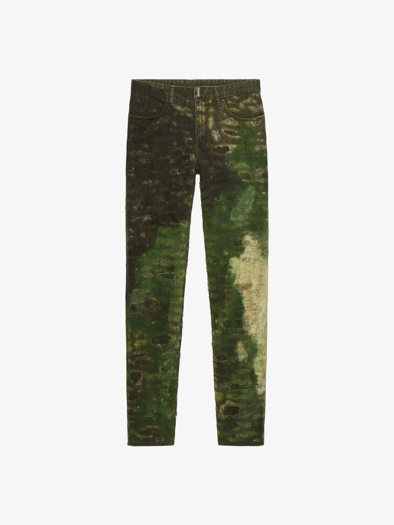 JEANS IN PAINTED DESTROYED DENIM 1