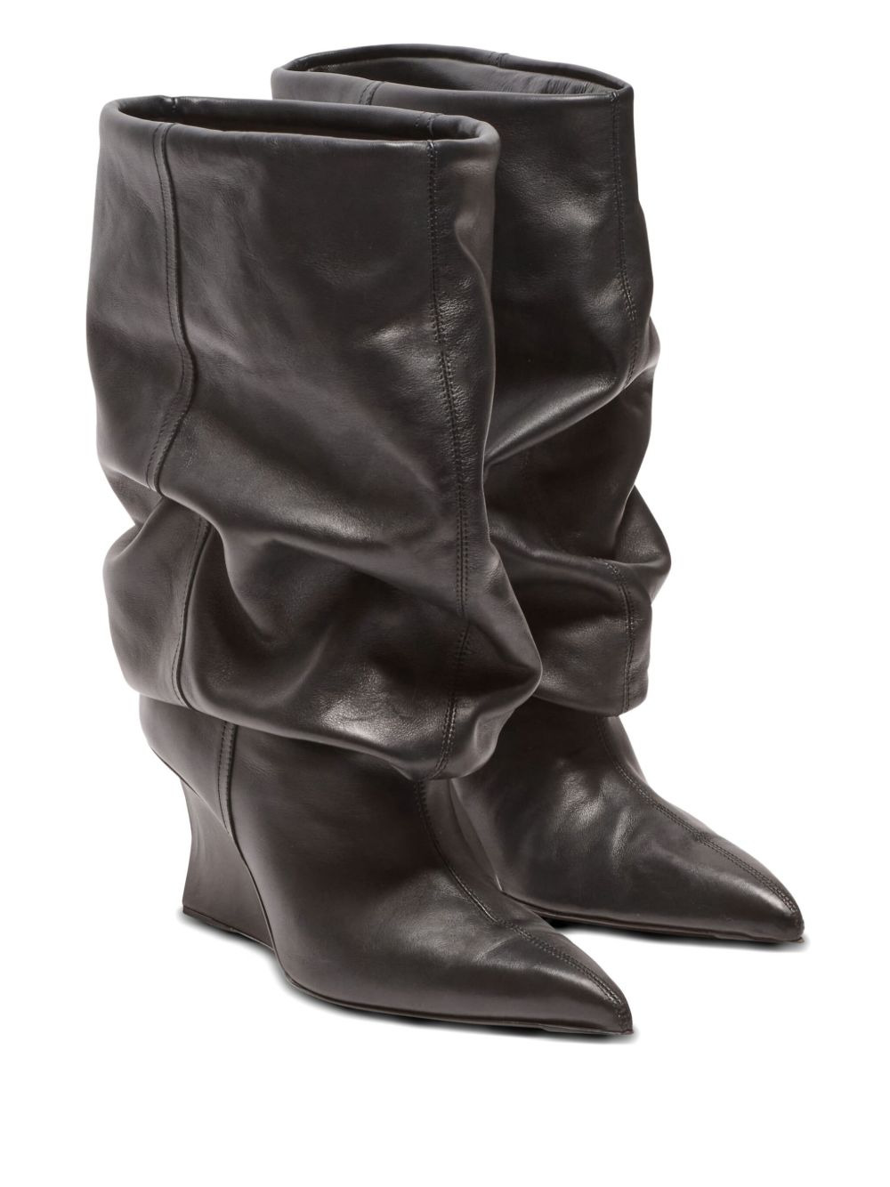 75mm slouchy wedge ankle boots - 2