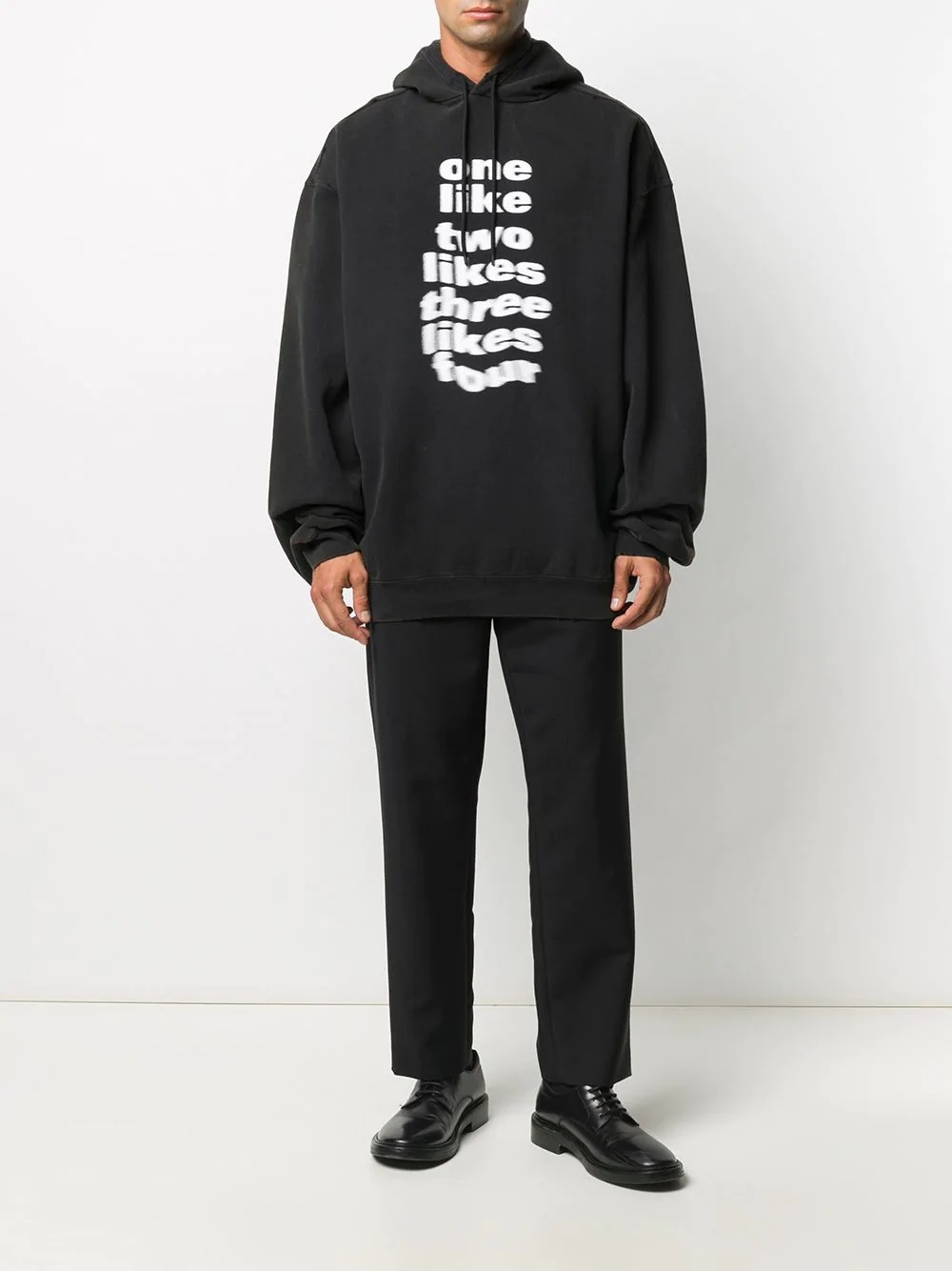 slogan-print hoodie - 2