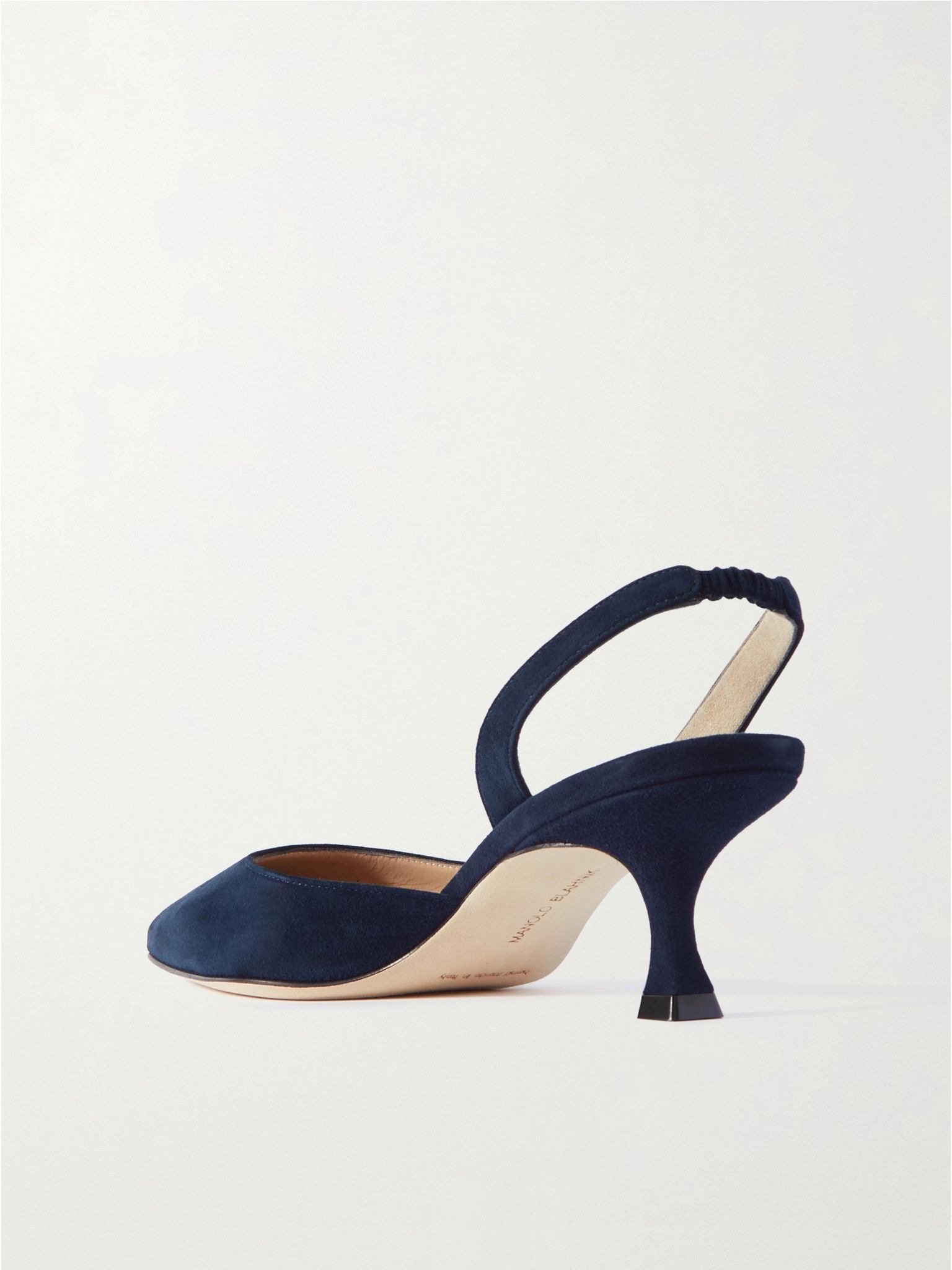 Carolyne 50 suede slingback pumps Navy - 3