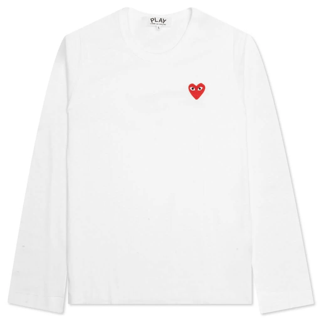 WOMEN'S EMBLEM LONG SLEEVE T-SHIRT - WHITE - 1