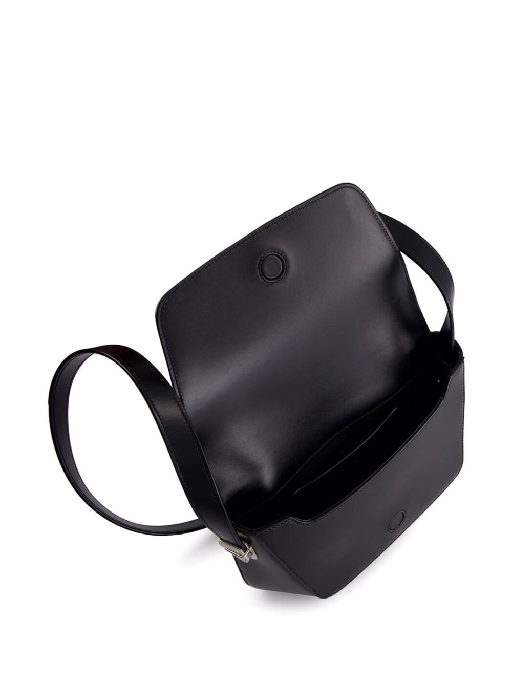 Black Small Leather Crossbody Bag - 5