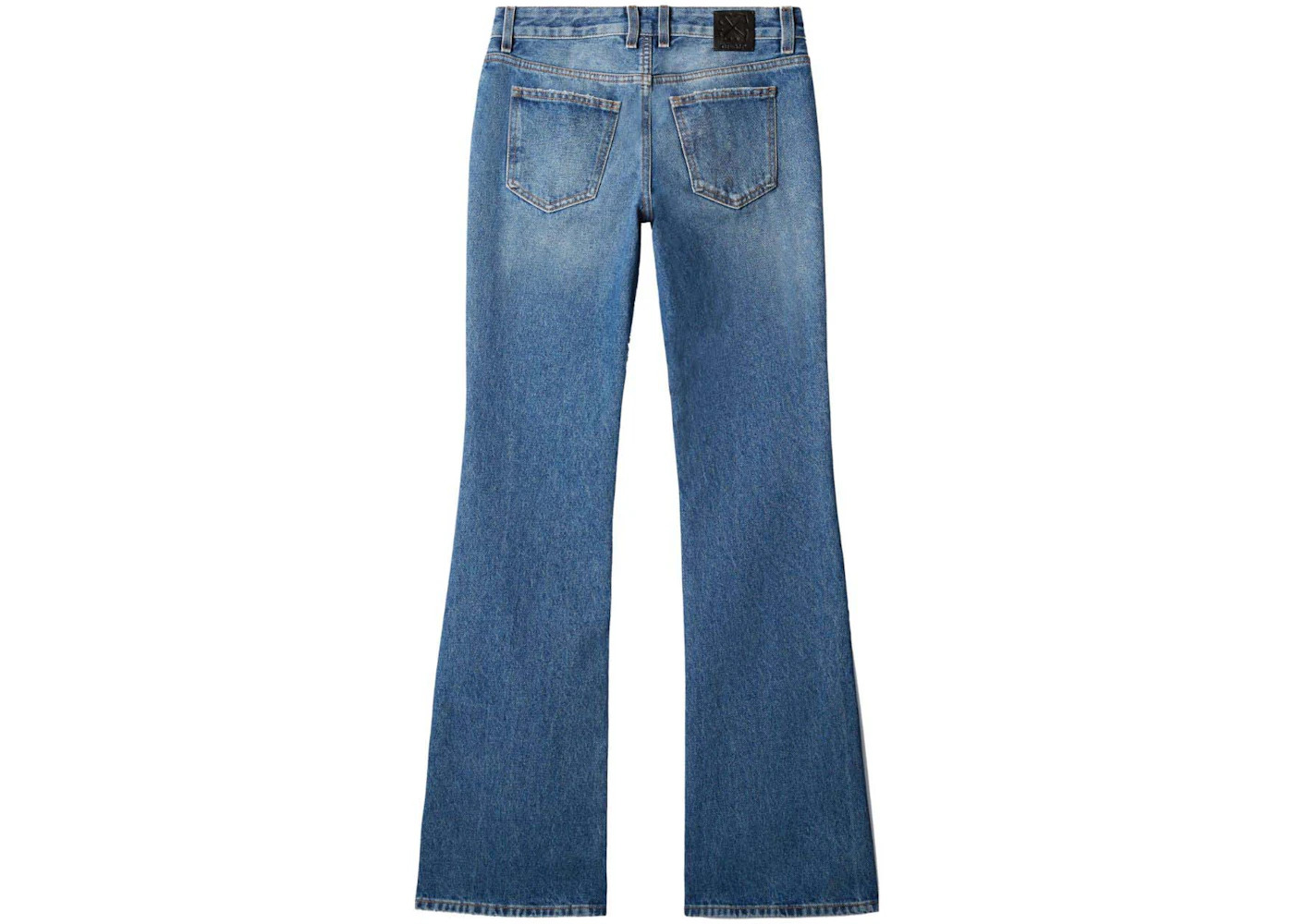 OFF-WHITE Cotton Flared Jeans Blue - 2