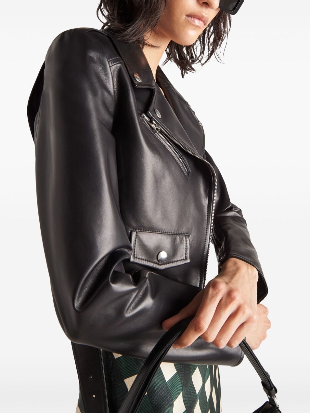leather biker jacket - 4