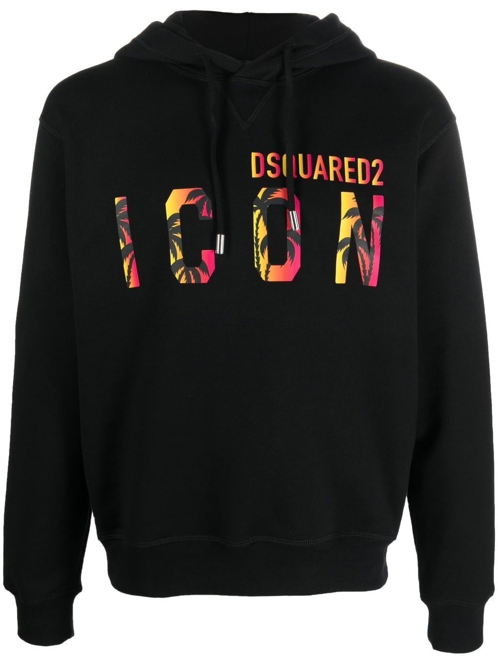 Icon-print hooded sweatshirt - 1