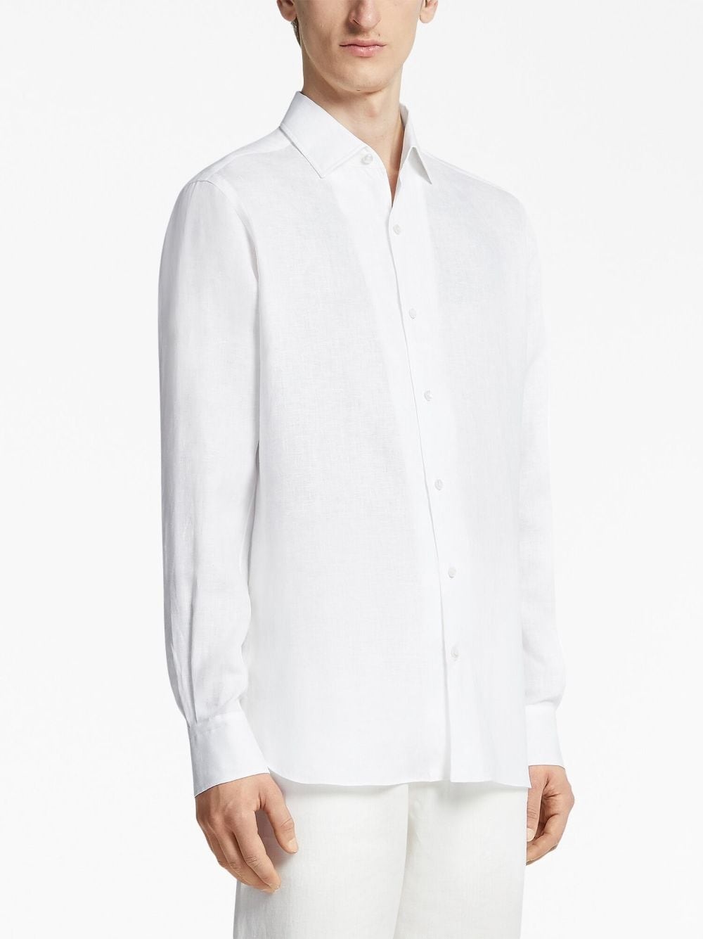 long-sleeve linen shirt - 3