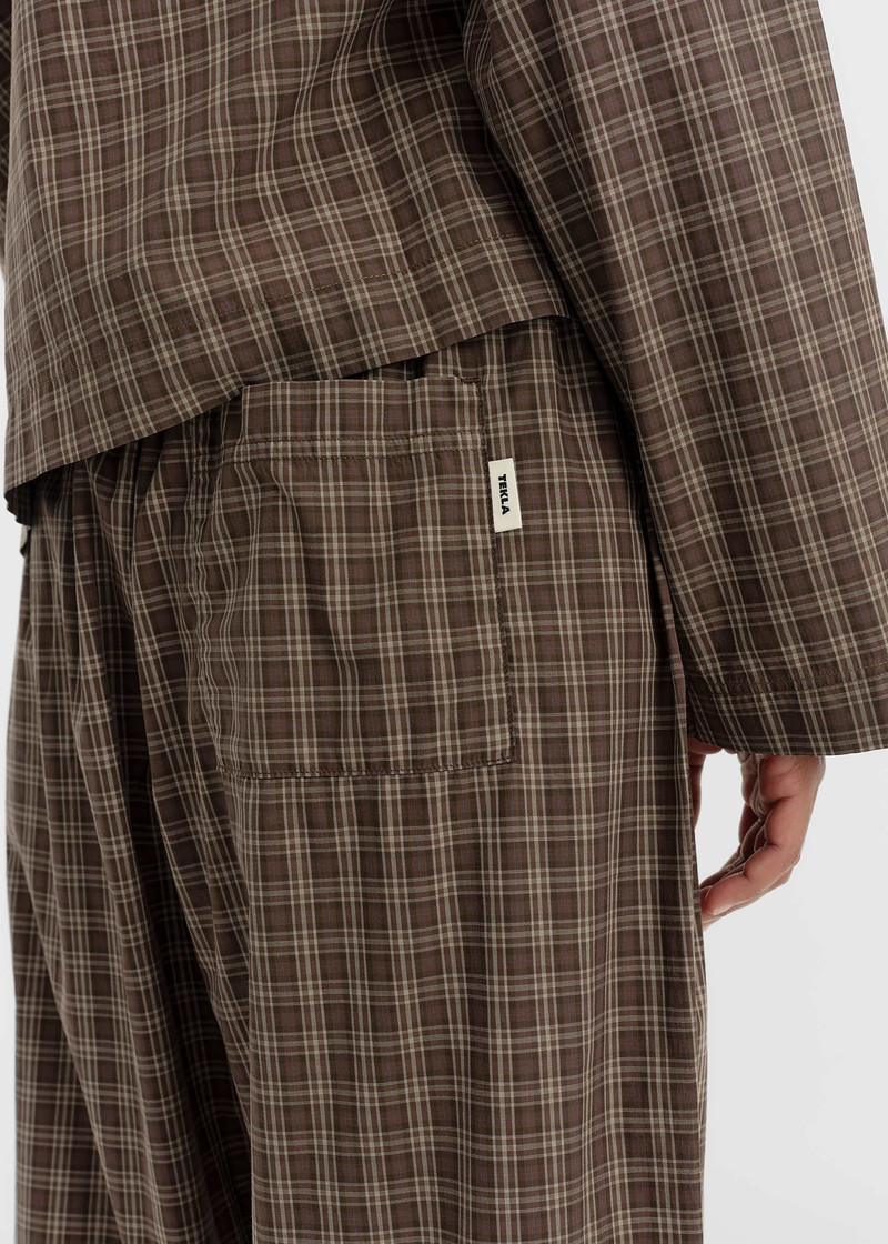 TEKLA Tekla Fine Twill Pants - Serra Checks outlook