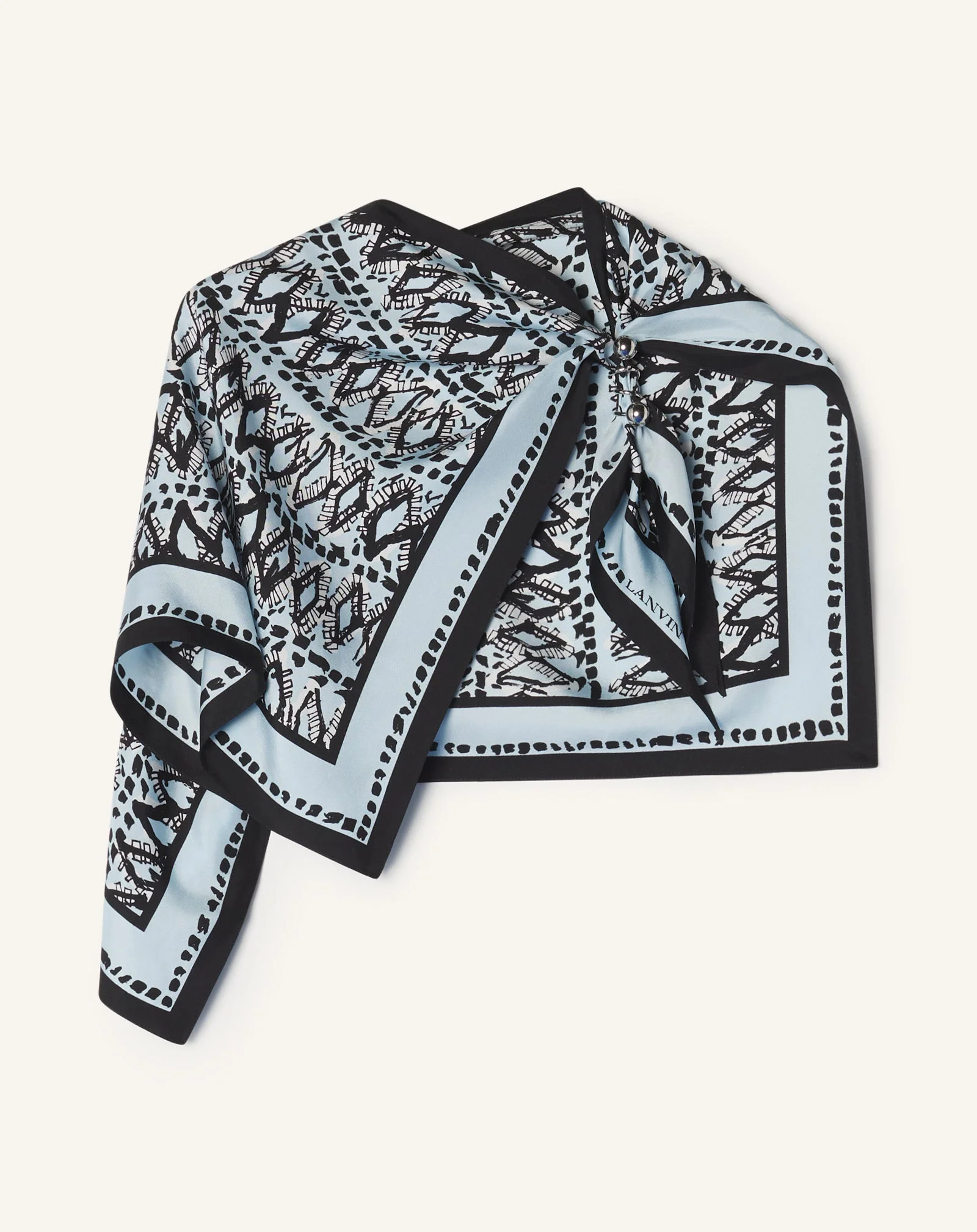 PAINTED DIAMOND MOTIF TOP WITH JEWELRY FASTENER - 1