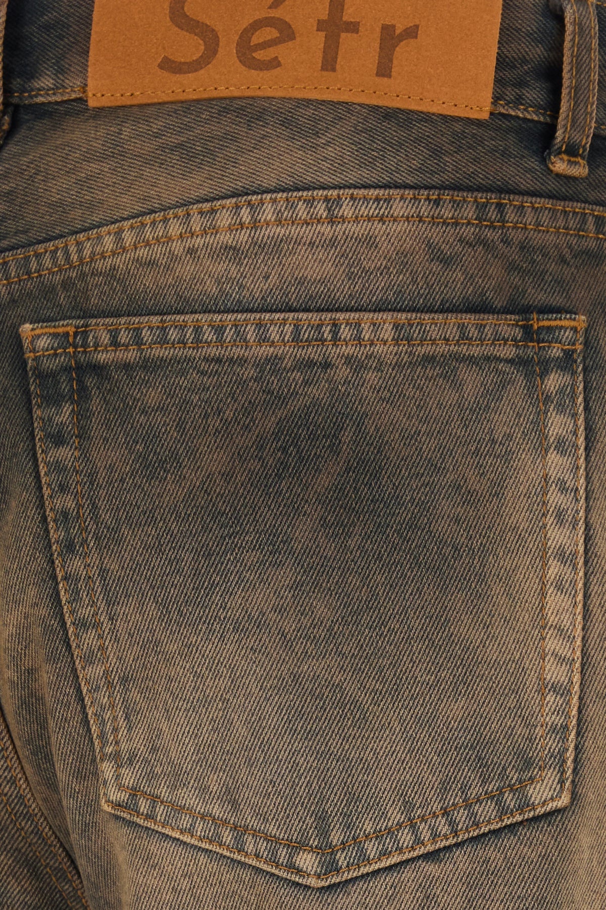 Melange brown denim jeans - 3