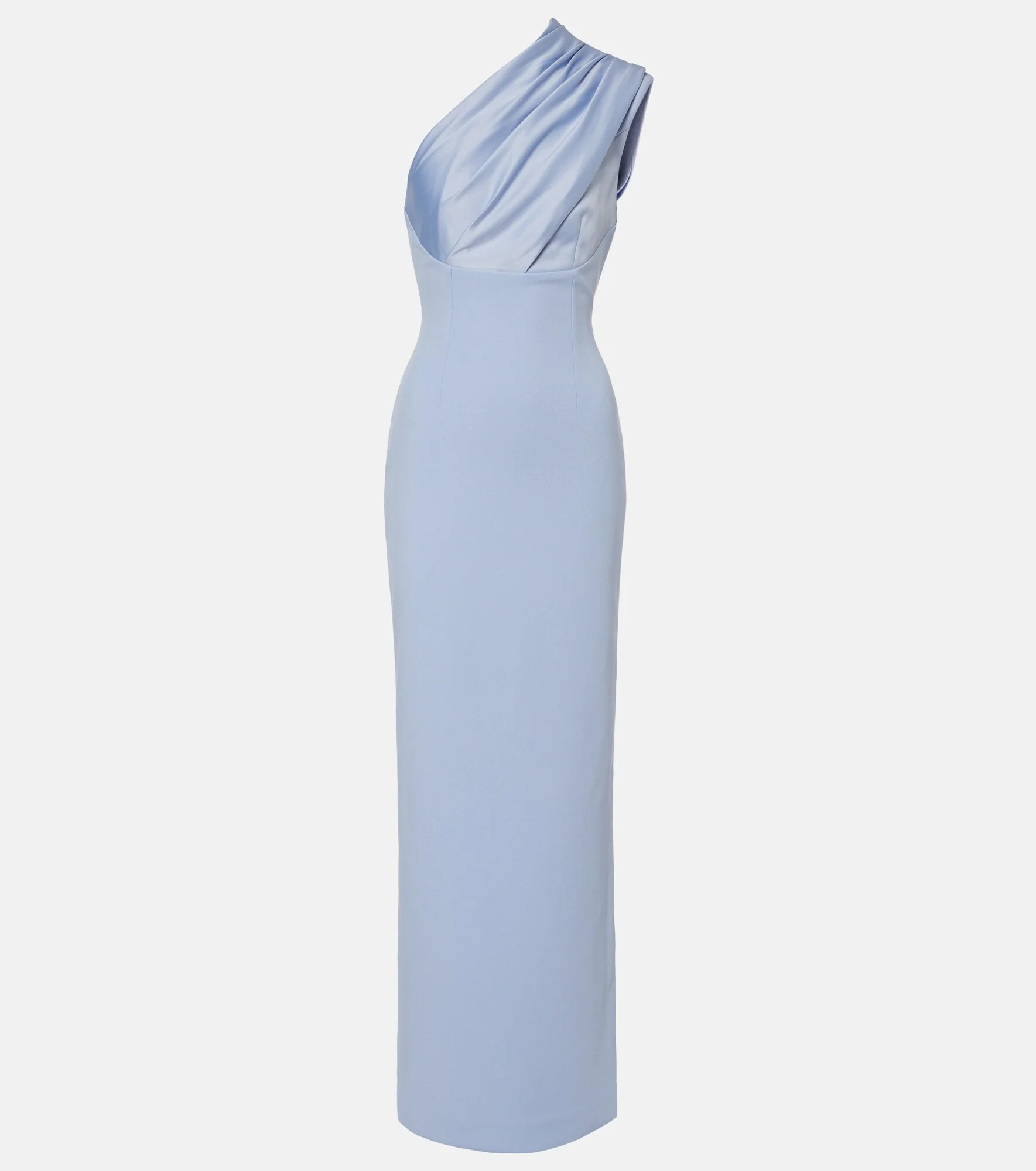 Gracie one-shoulder satin-trimmed gown - 1
