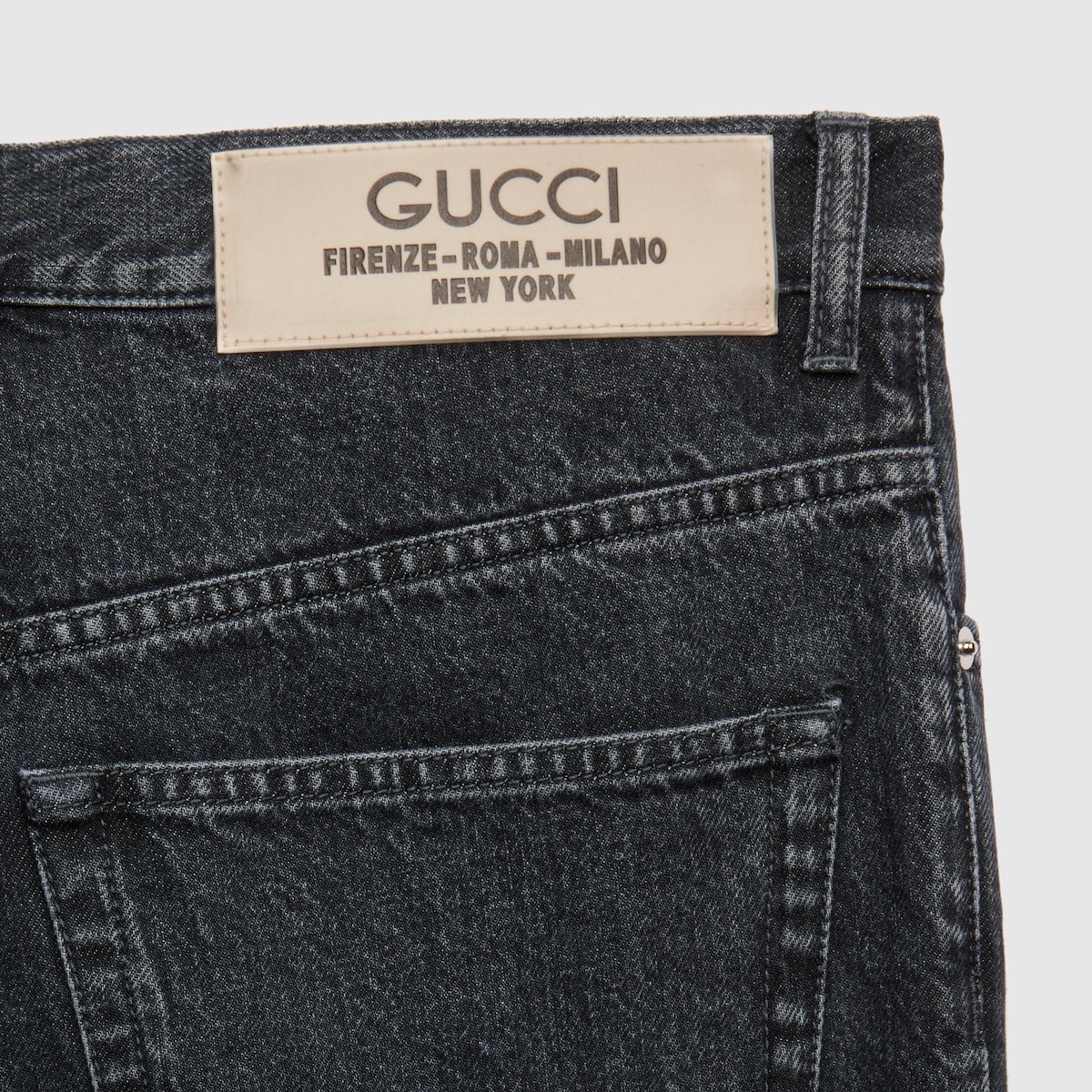 Denim pant with label - 4