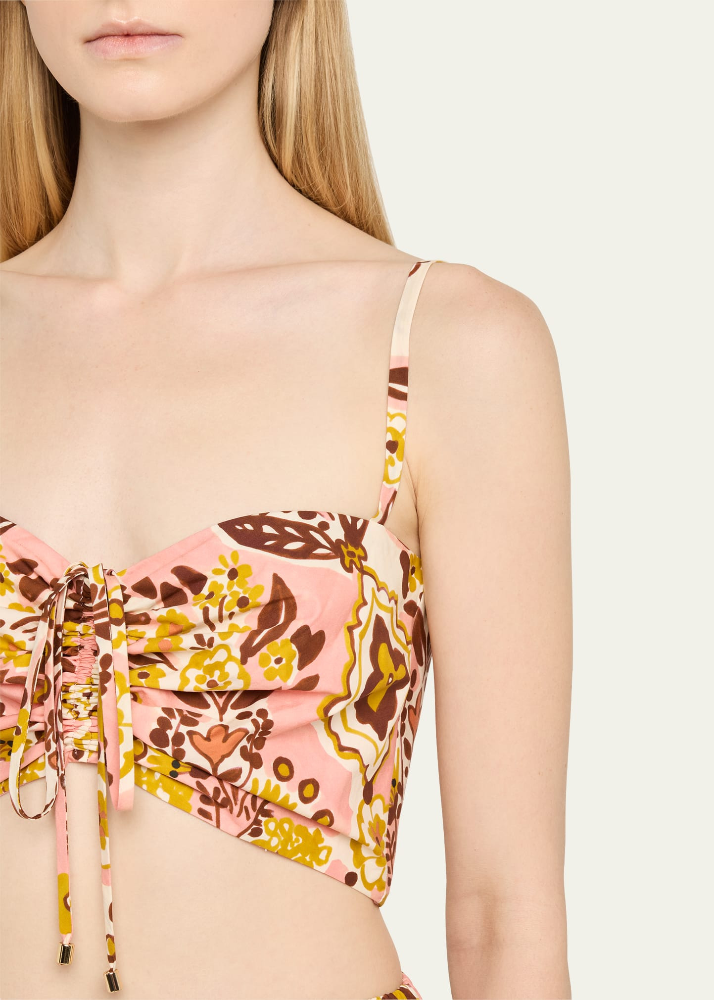Maidstone Ruched Sweetheart Crop Top - 5