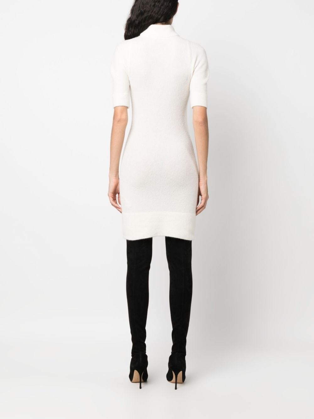 cut-out alpaca-blend minidress - 4