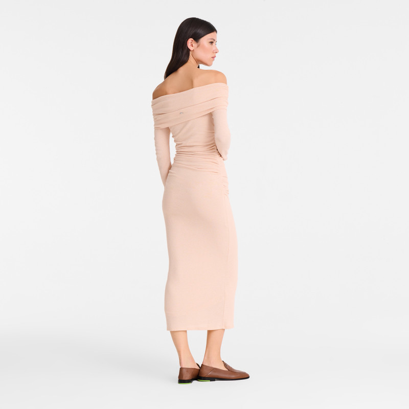 Long dress Cream - Crepe jersey 3