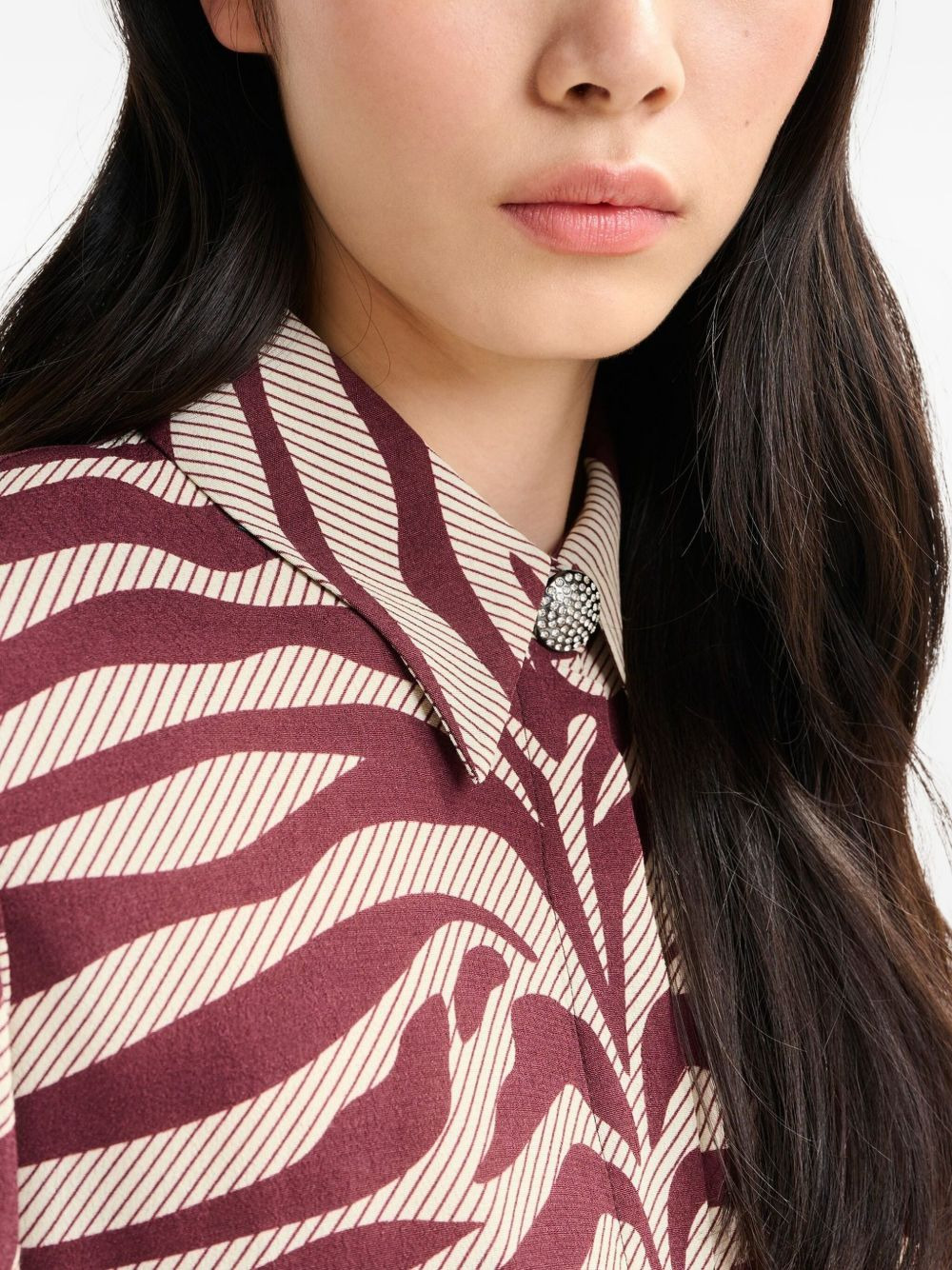 zebra-print shirt - 5