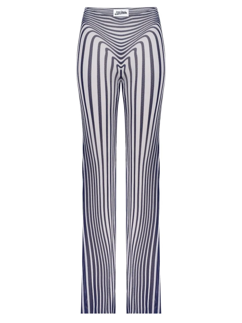 elasticated morphing-stripes trousers - 1