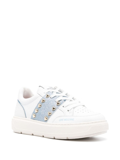 Moschino leather lace-up sneakers outlook
