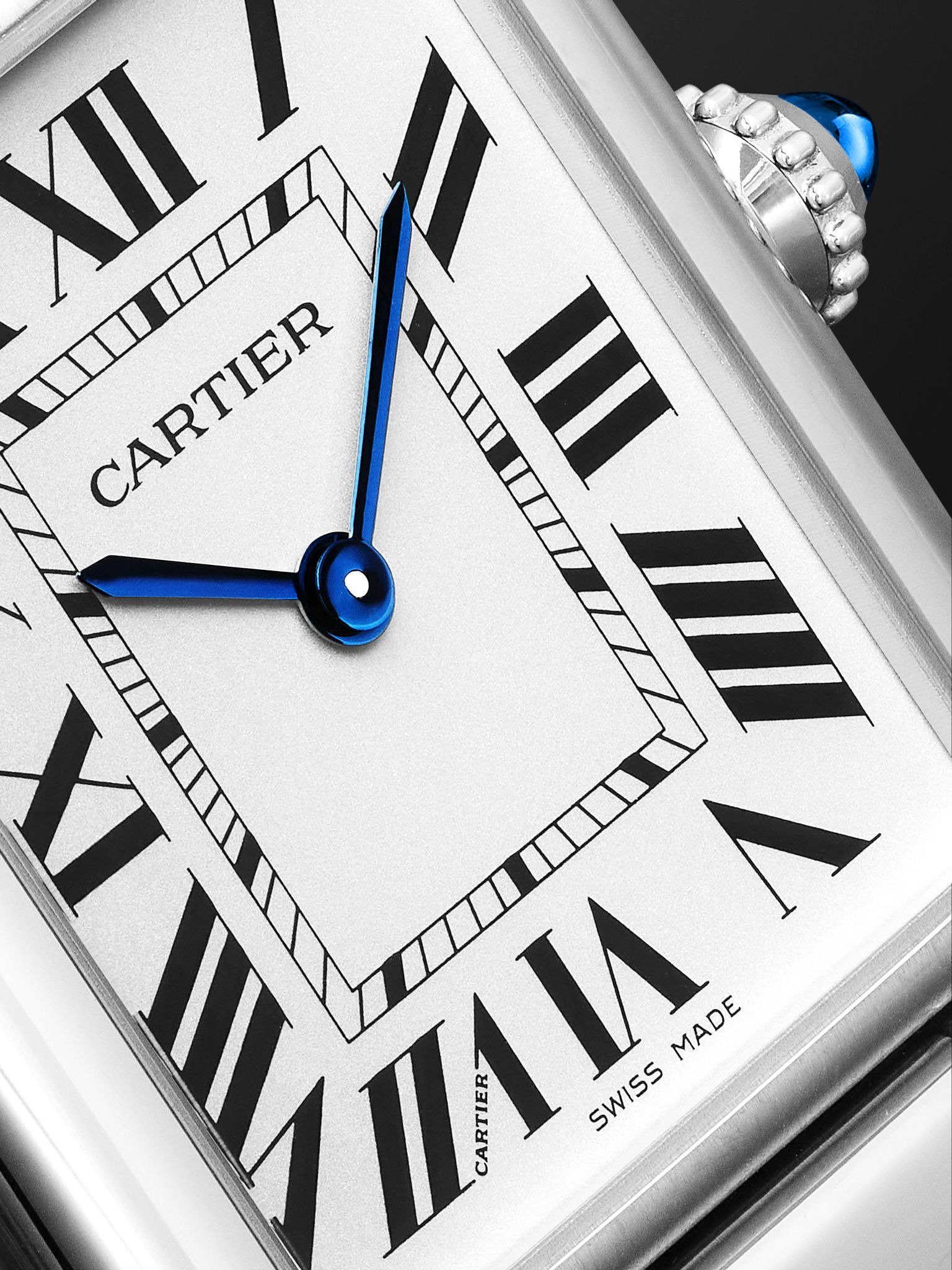 Tank Must de Cartier Large SolarBeat™ 33.7mm Stainless Steel Watch, Ref. No. CRWSTA0122 Gray - 5