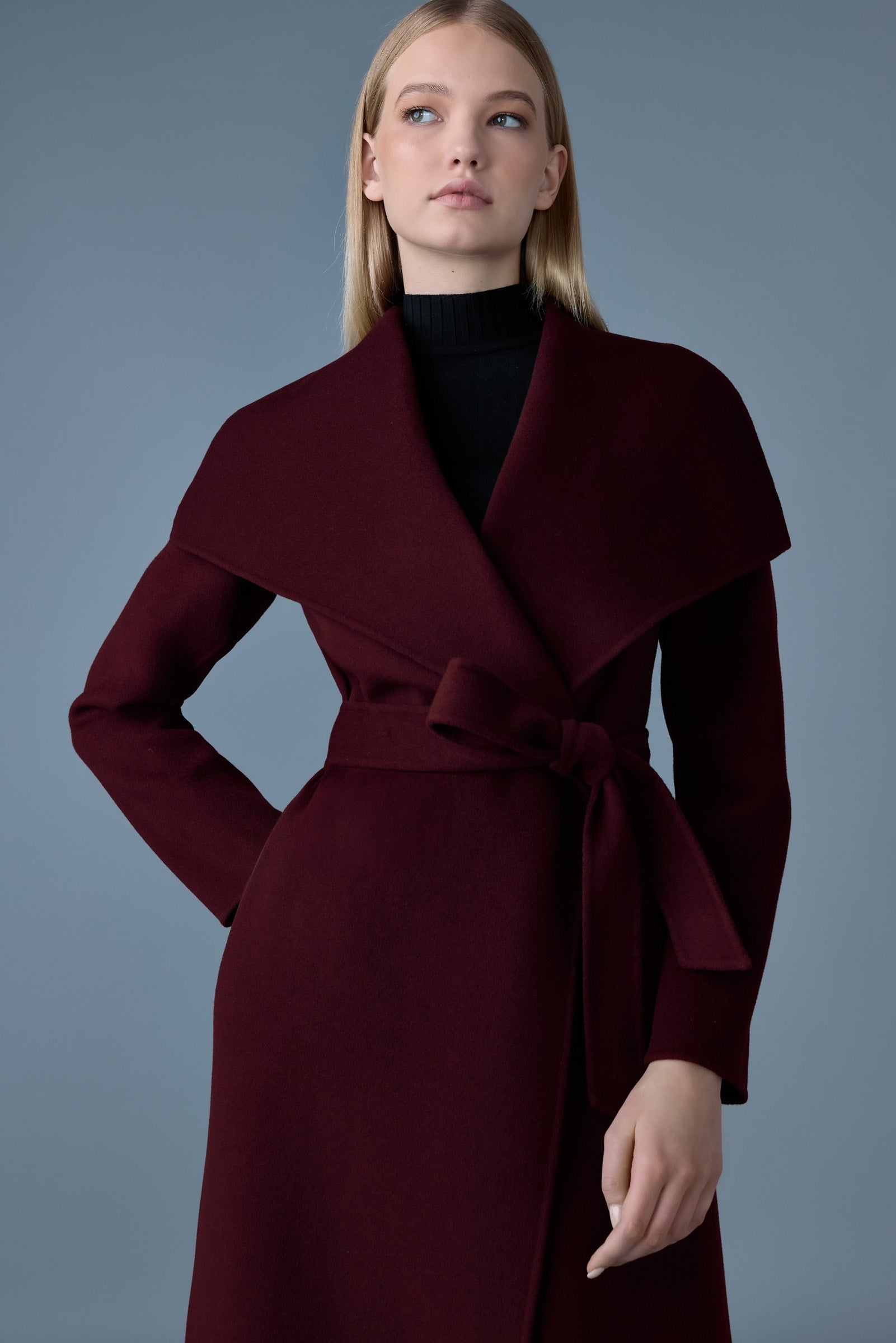 MAI-CN Double-face wool wrap coat - 5