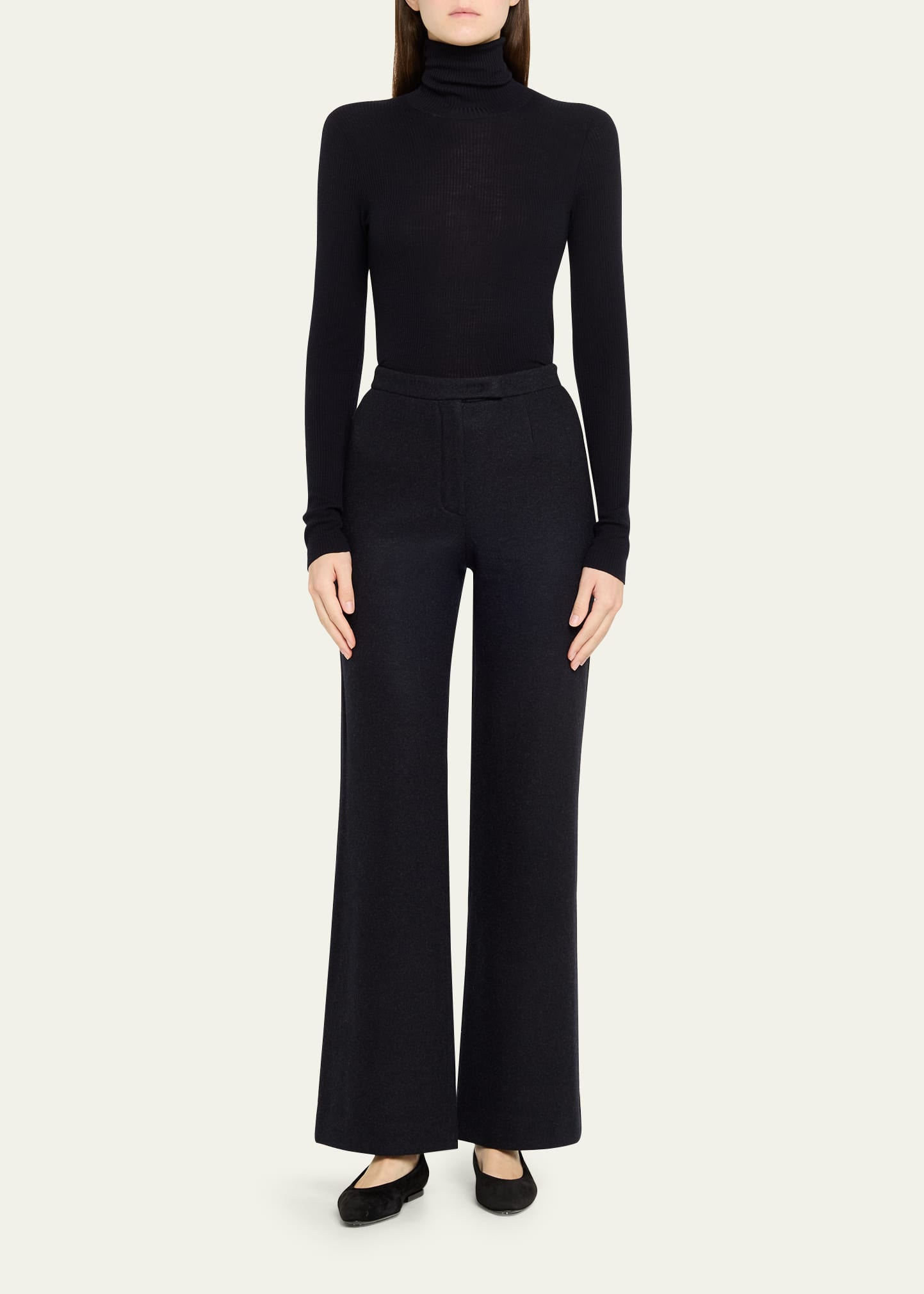 Robin Wool-Cashmere Straight-Leg Pants - 2