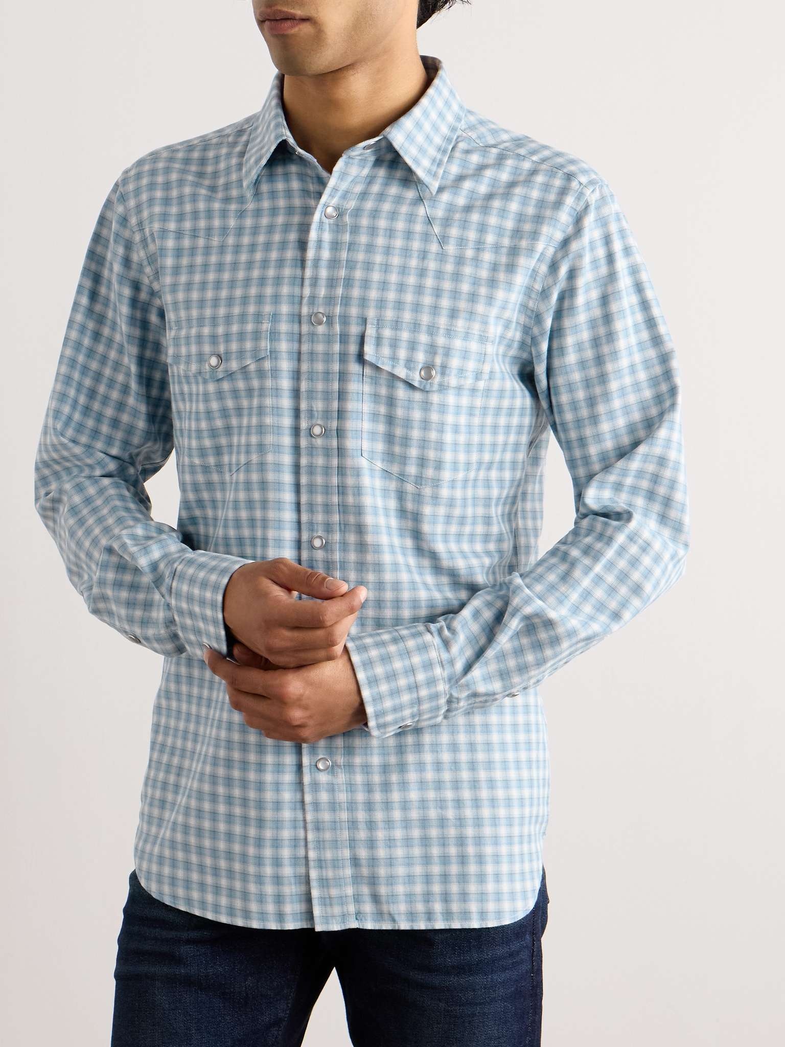 Checked Cotton Western Shirt - 3