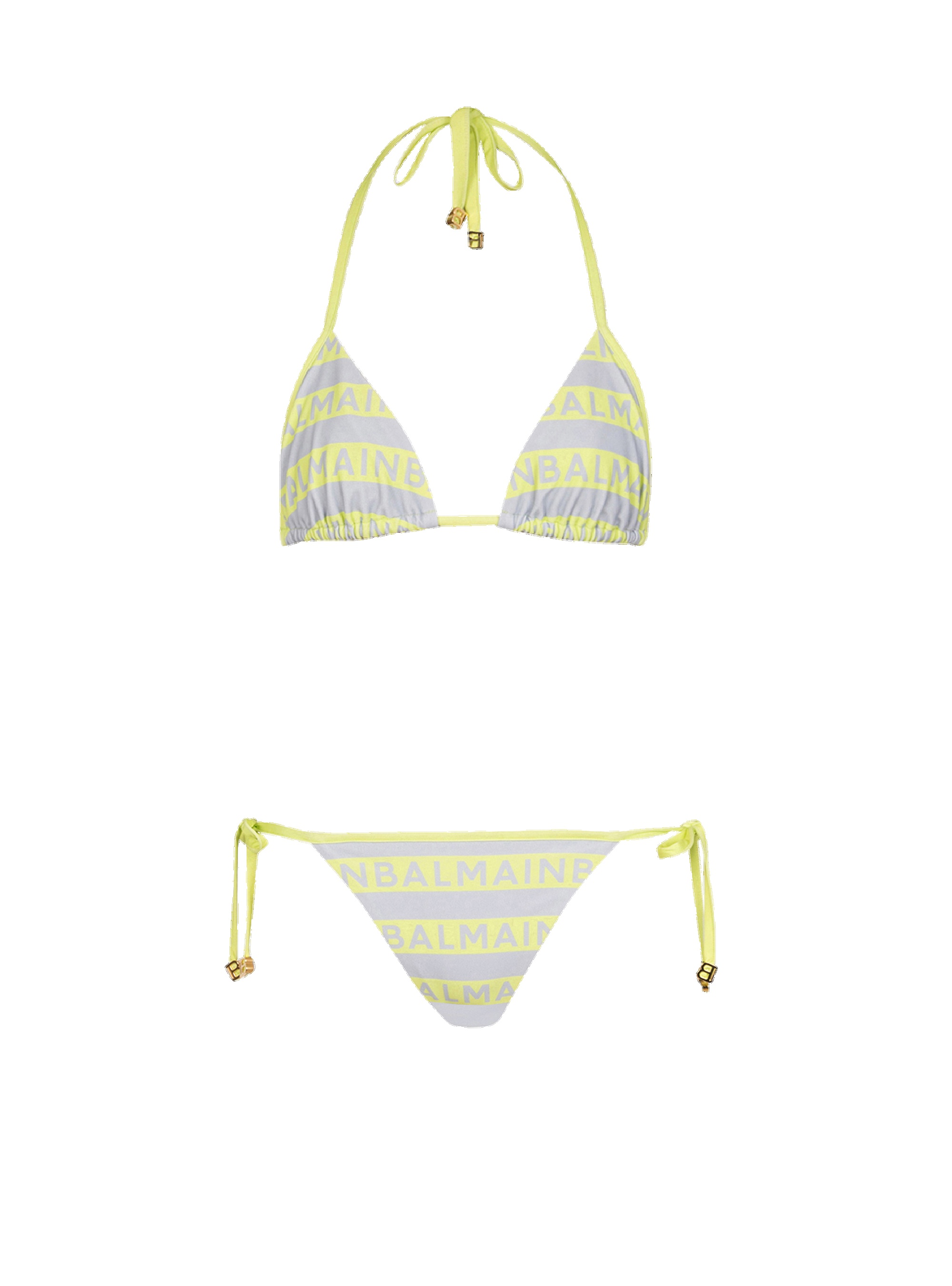 Bikini with Balmain monogram pattern - 1