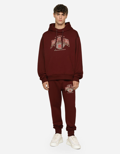 Dolce & Gabbana Jersey hoodie with DG logo print outlook