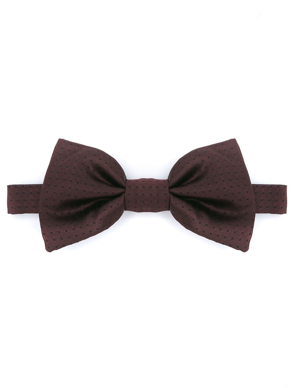 stitched polka dot bow tie - 1