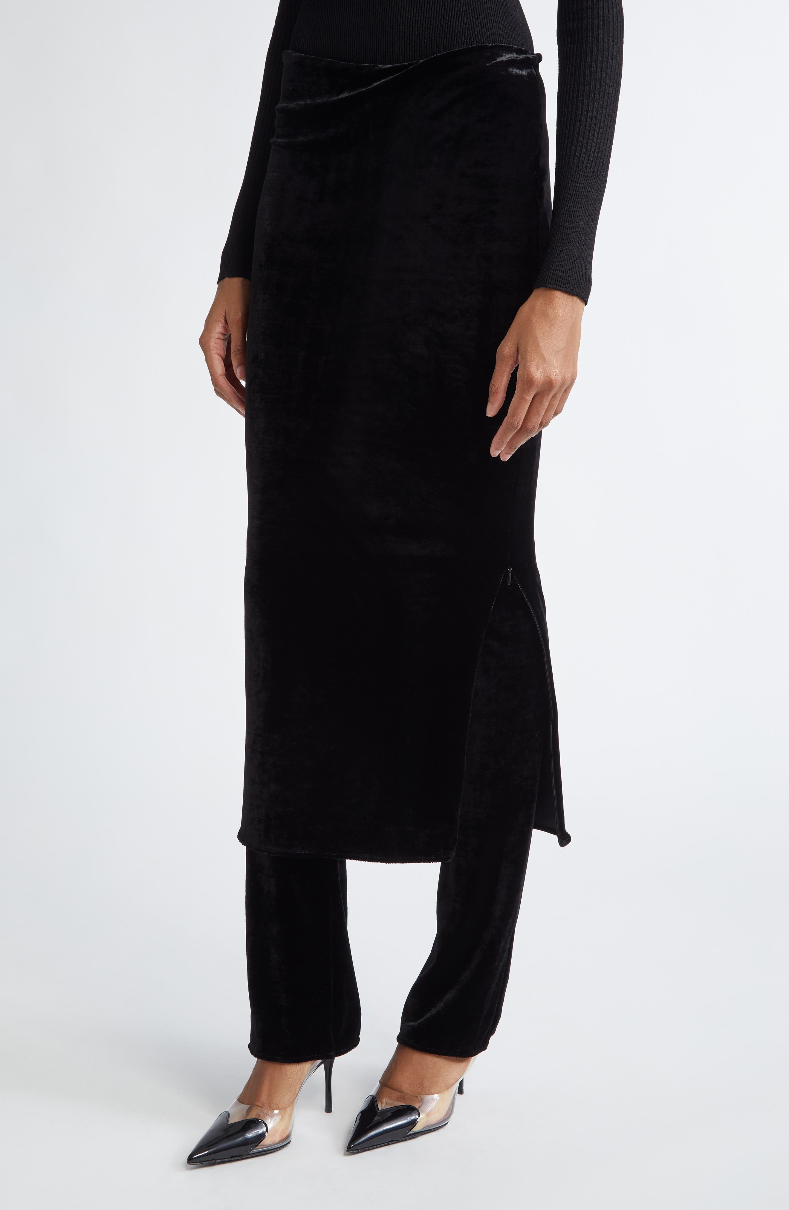 Alaïa Skirt Pants in Noir Alaia at Nordstrom - 5
