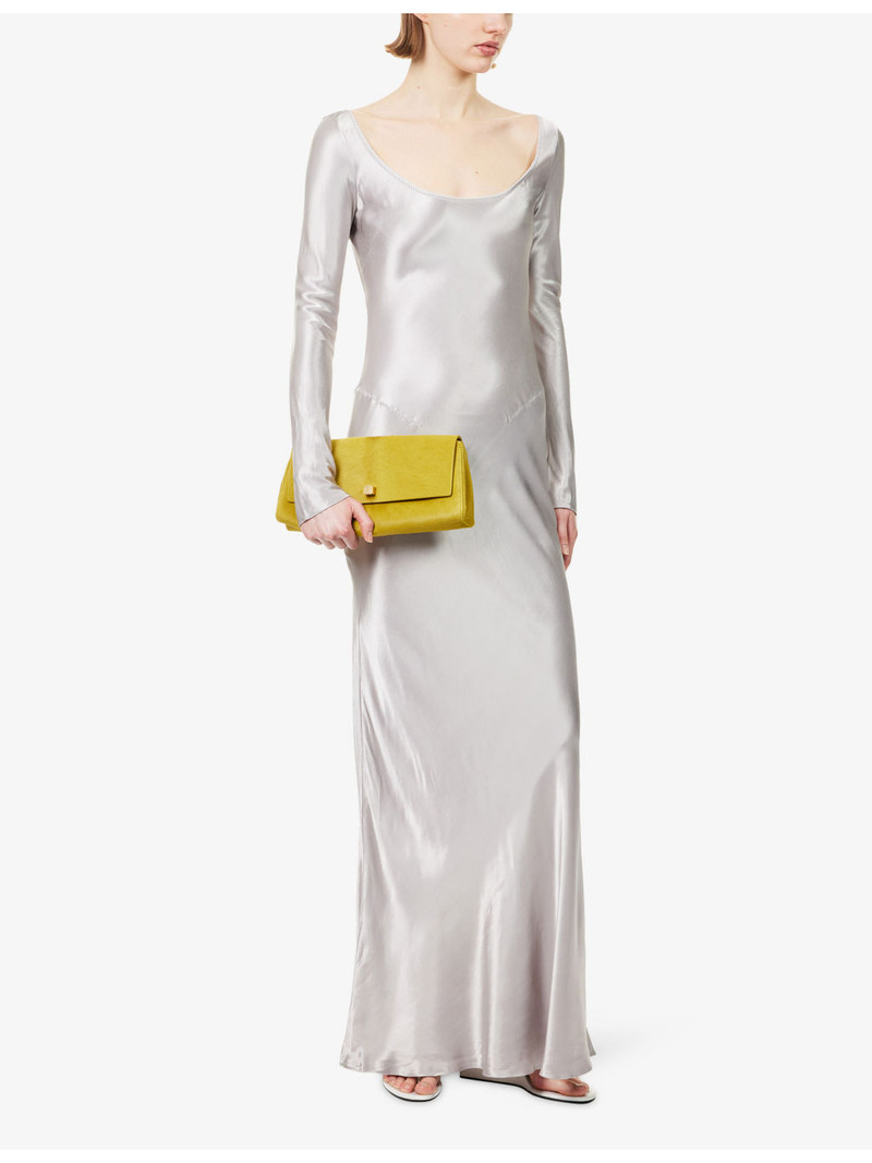ANNA OCTOBER Margit Backless Satin Maxi Dress outlook