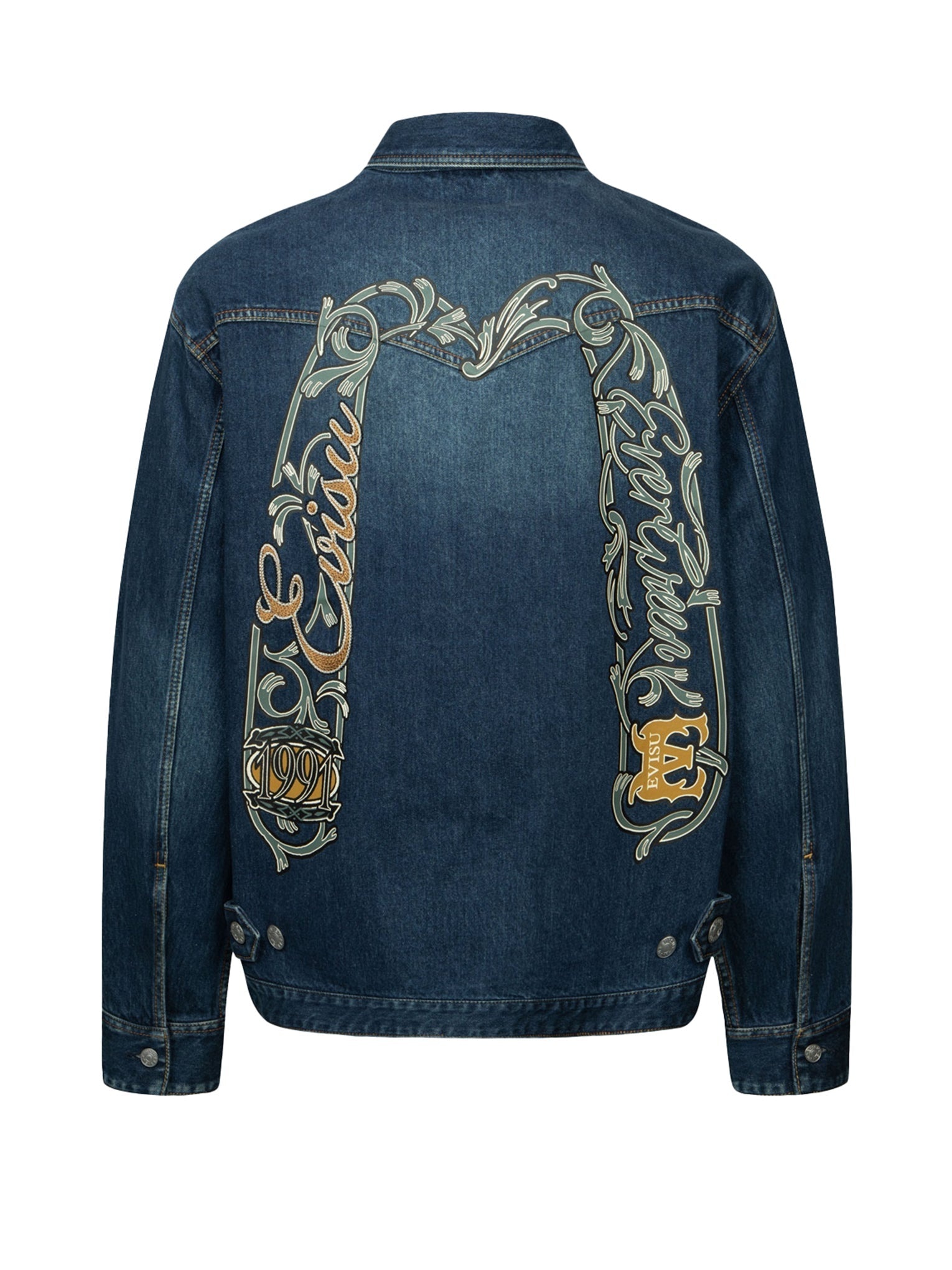 Sheridan Daicock Print and Seagull Embroidery Regular Fit Denim Shirt Jacket - 10