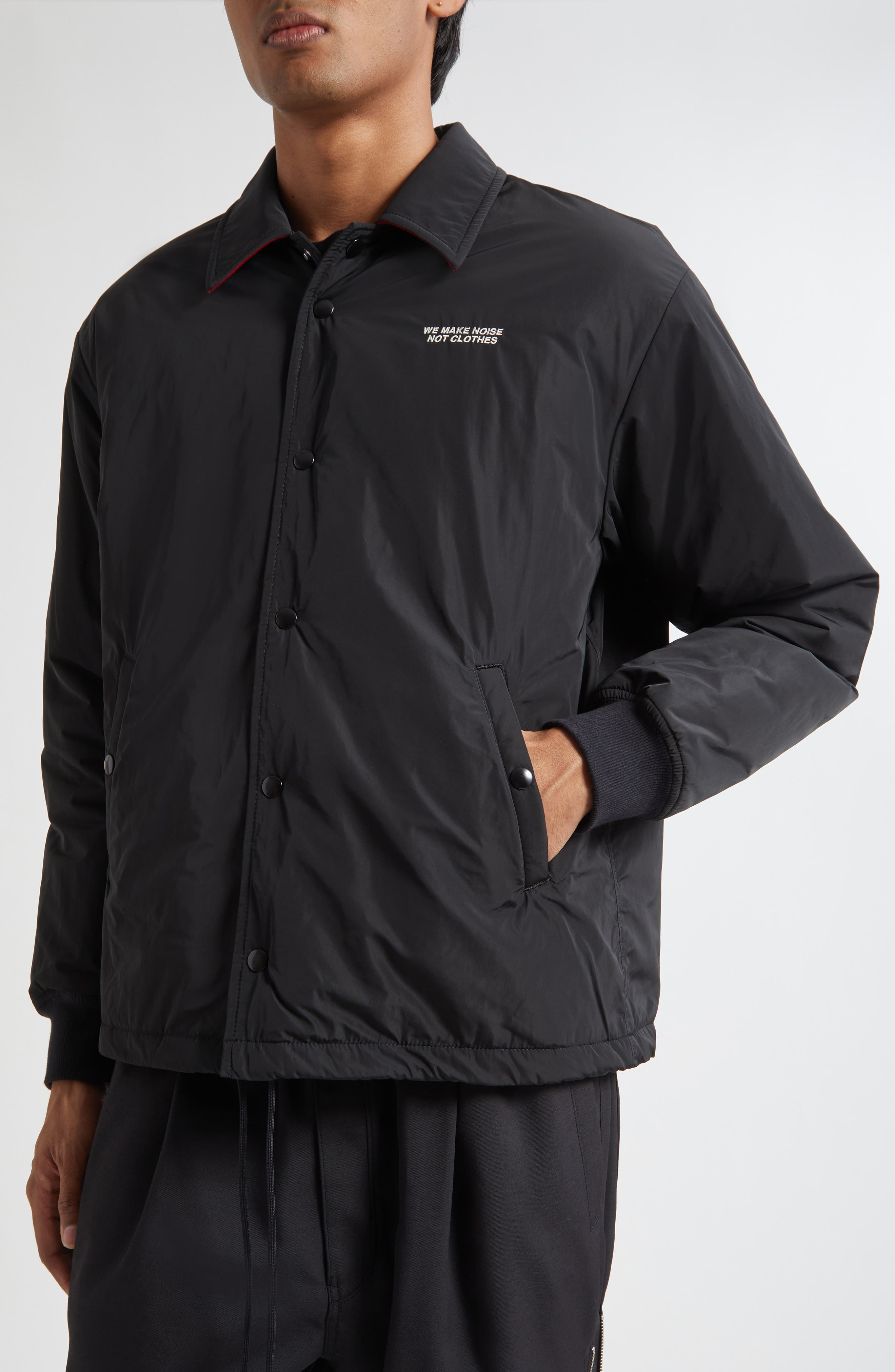Undercover For All Rebels Satin Jacket in Black at Nordstrom - 5