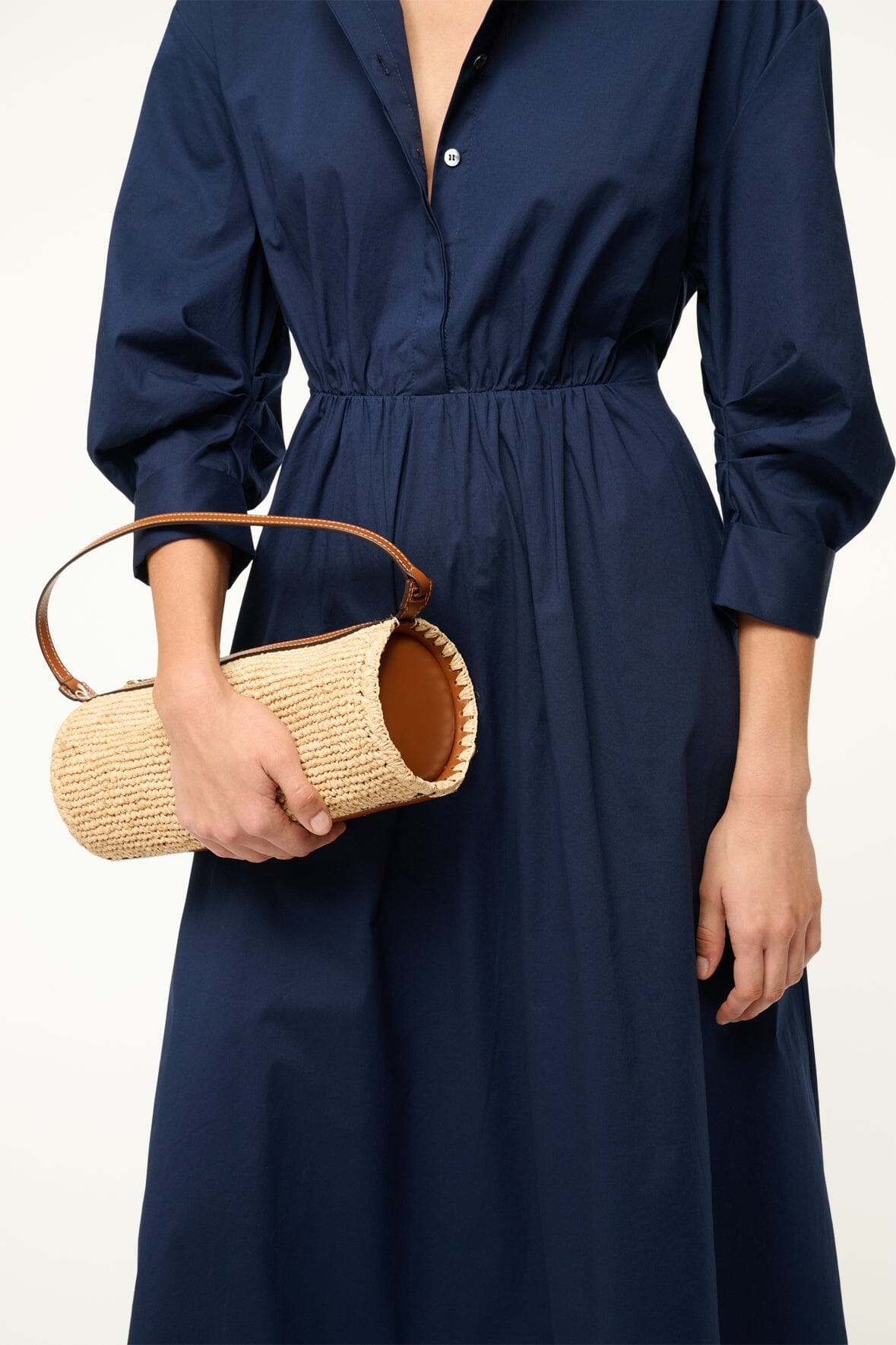 STAUD MINI TARU RAFFIA BAG NATURAL TAN - 6