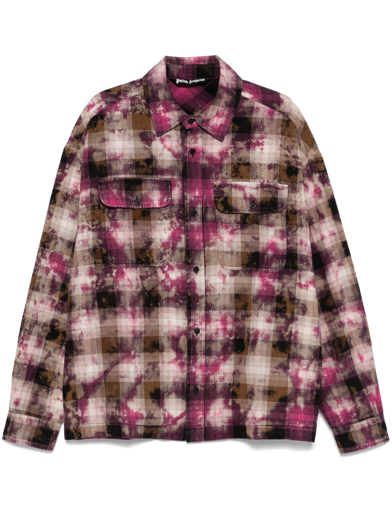 Curved-logo Check Shirt 1