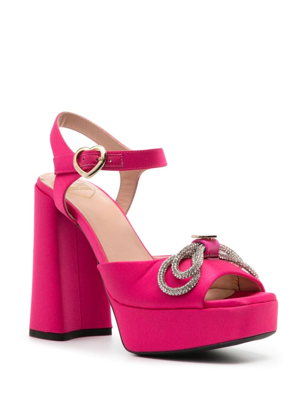 130mm logo-plaque bow sandals - 2