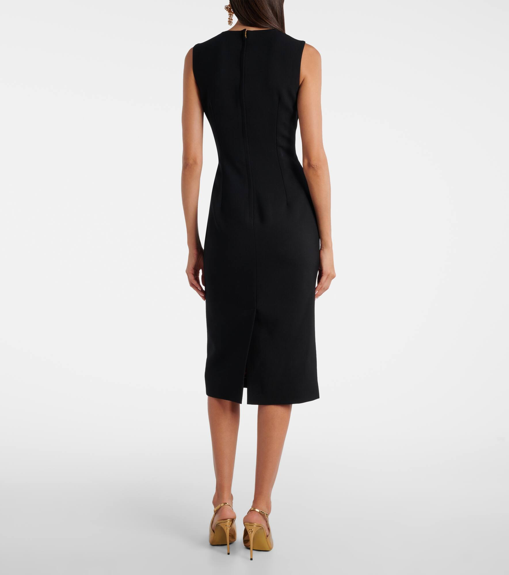 Virgin wool midi dress - 3