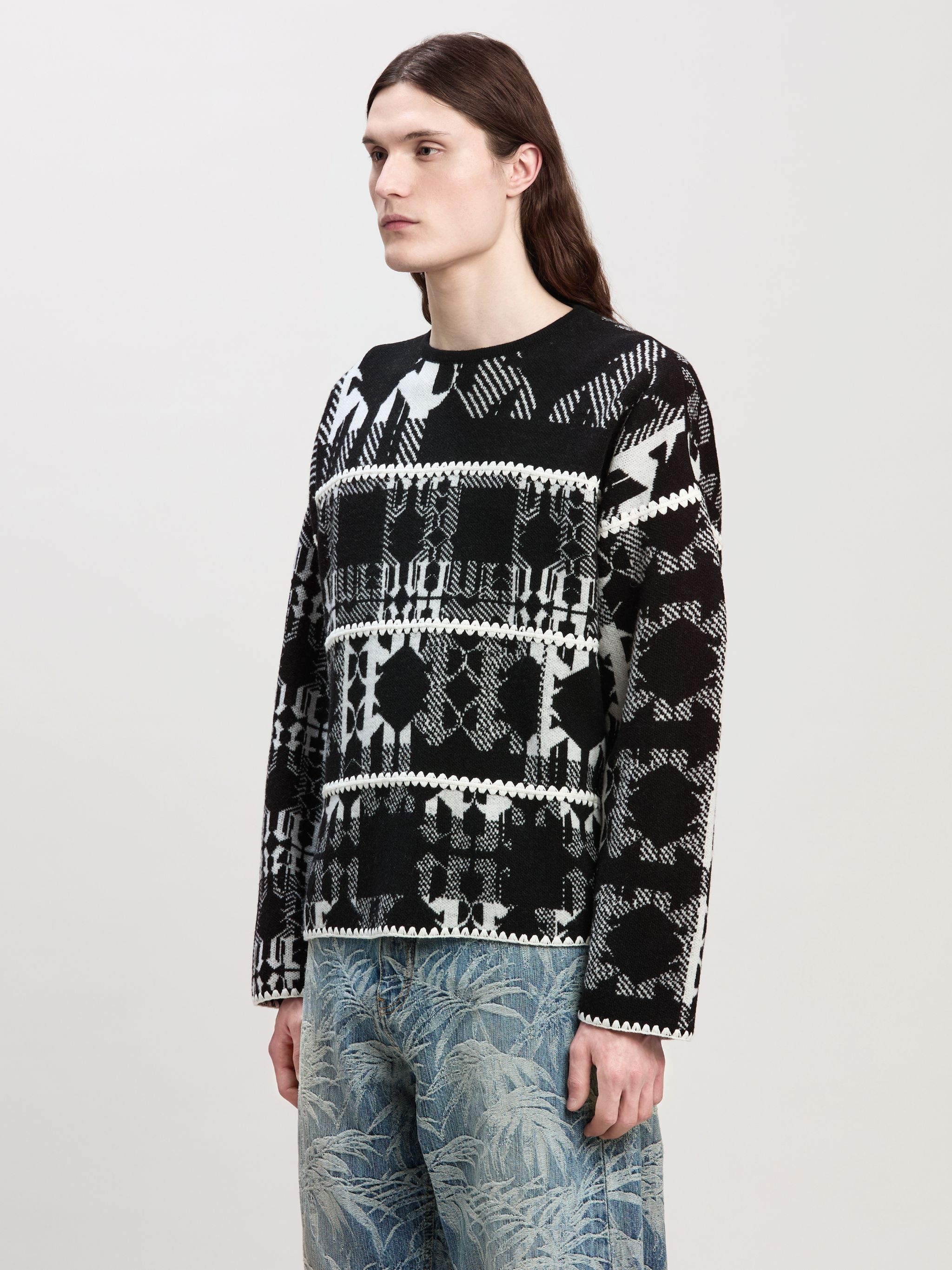 Check Monogram Sweater - 4