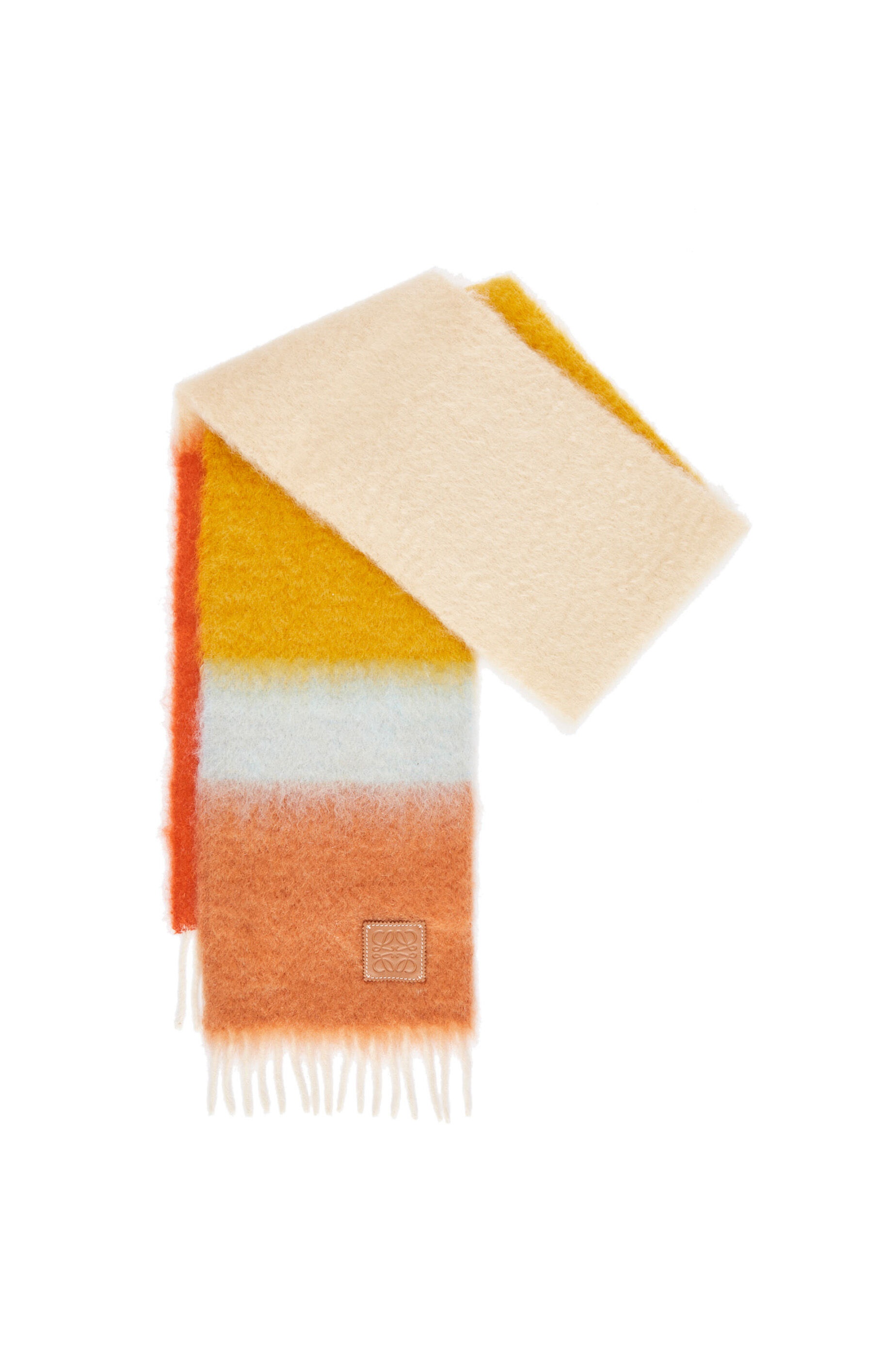 Stripe scarf in mohair and wool - 2