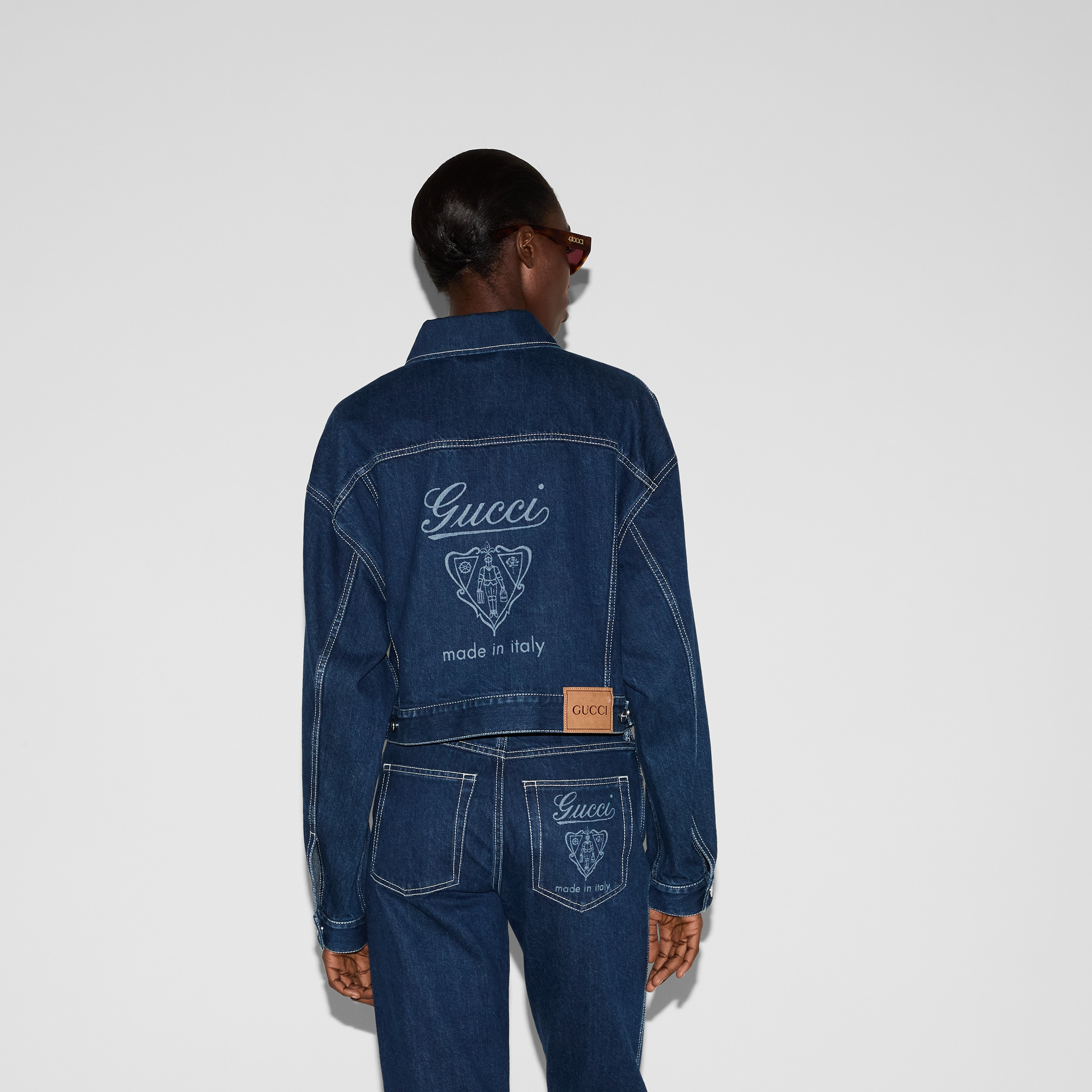 Relaxed cropped fit denim jacket - 4