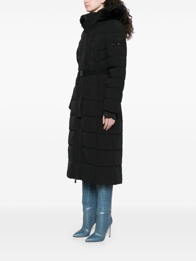 belted maxi Scuba coat 3