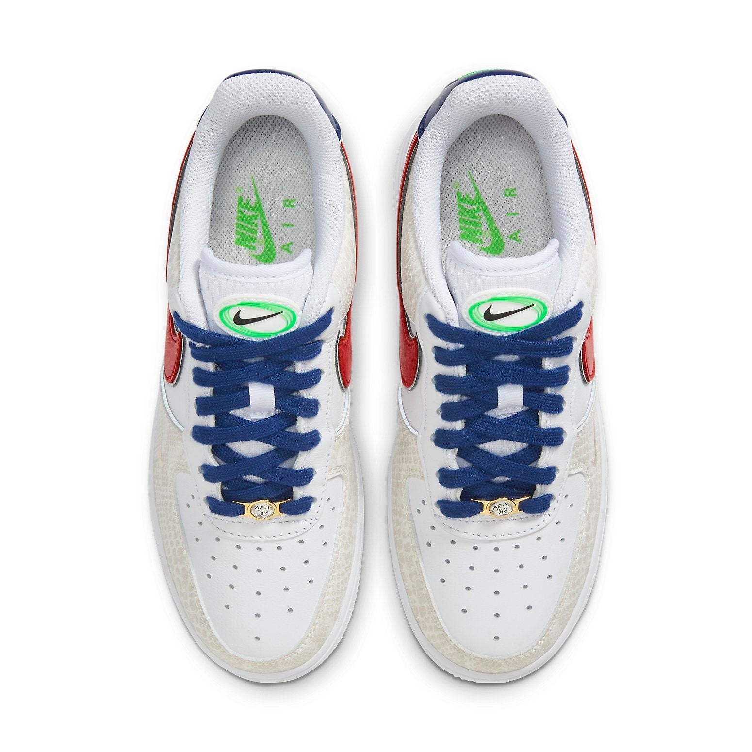 (WMNS) Nike Air Force 1 '07 LX 'Just Do It - White University Red Snakeskin' DV1493-161 - 4