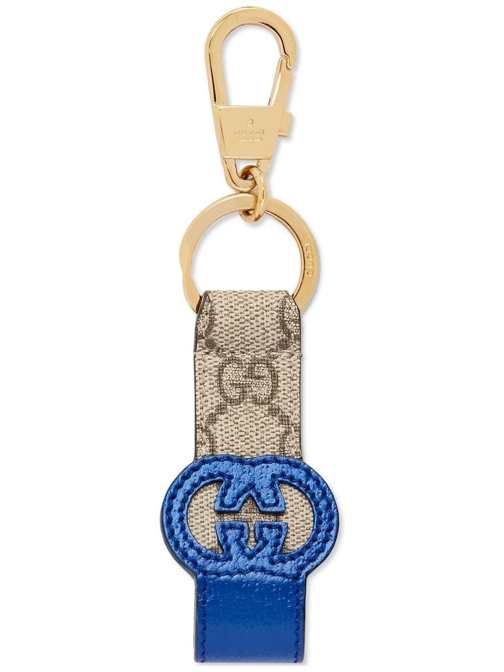 GG-patch leather keyring - 1