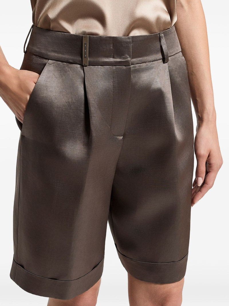 pleated turn-up shorts 5